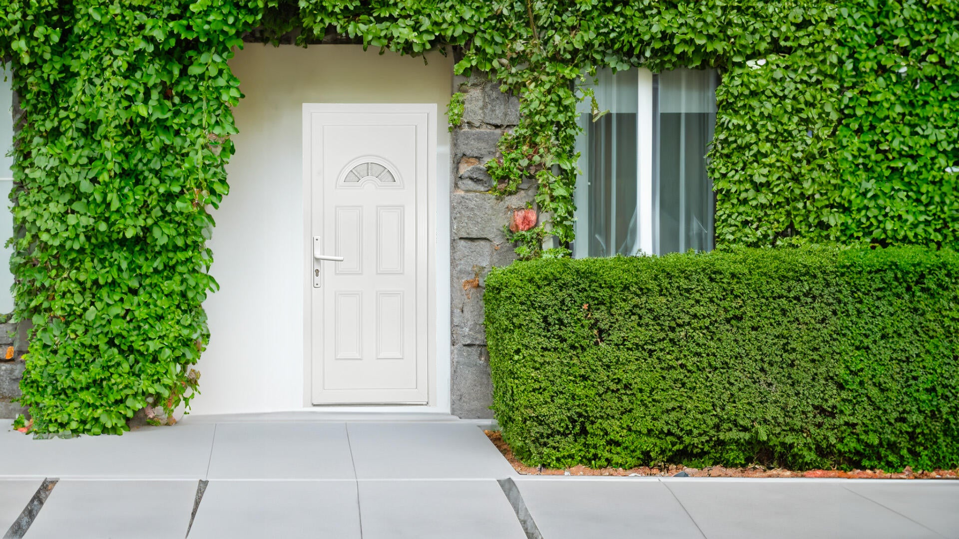 Porte d’entrée PVC poussant droit H.215 x l.90 cm Elise - 3