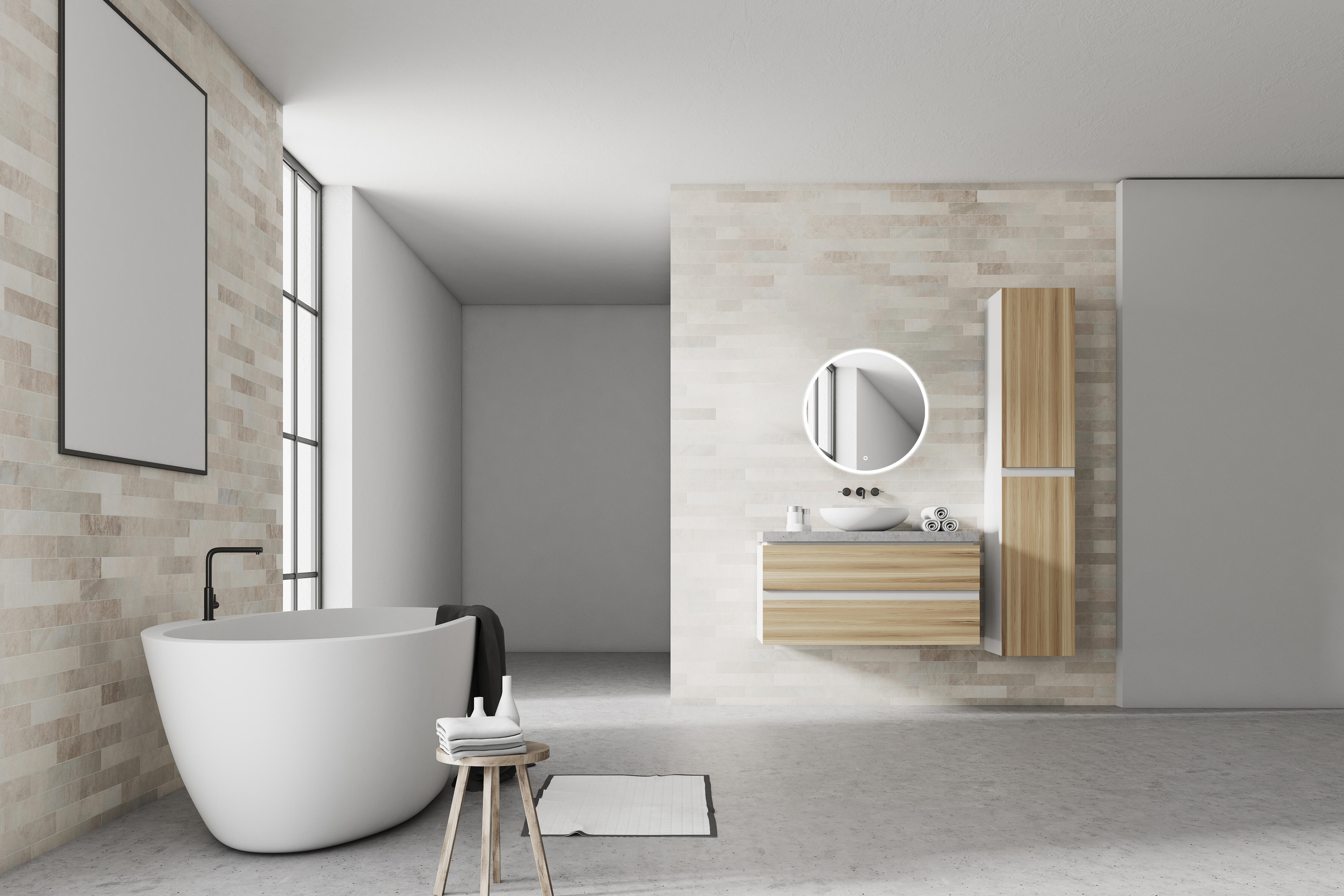 Miroir lumineux avec éclairage LED intégré Diam.75 cm Renzo - 3