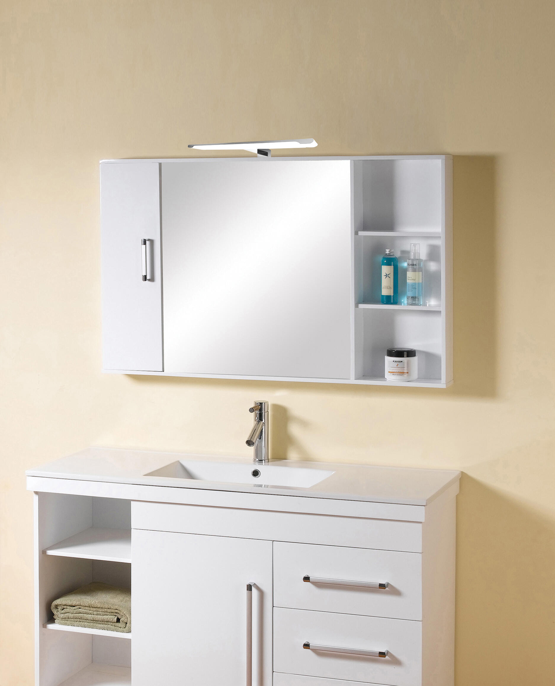 Spot led pour miroir de salle de bain chromé 30 cm Fondi - 3