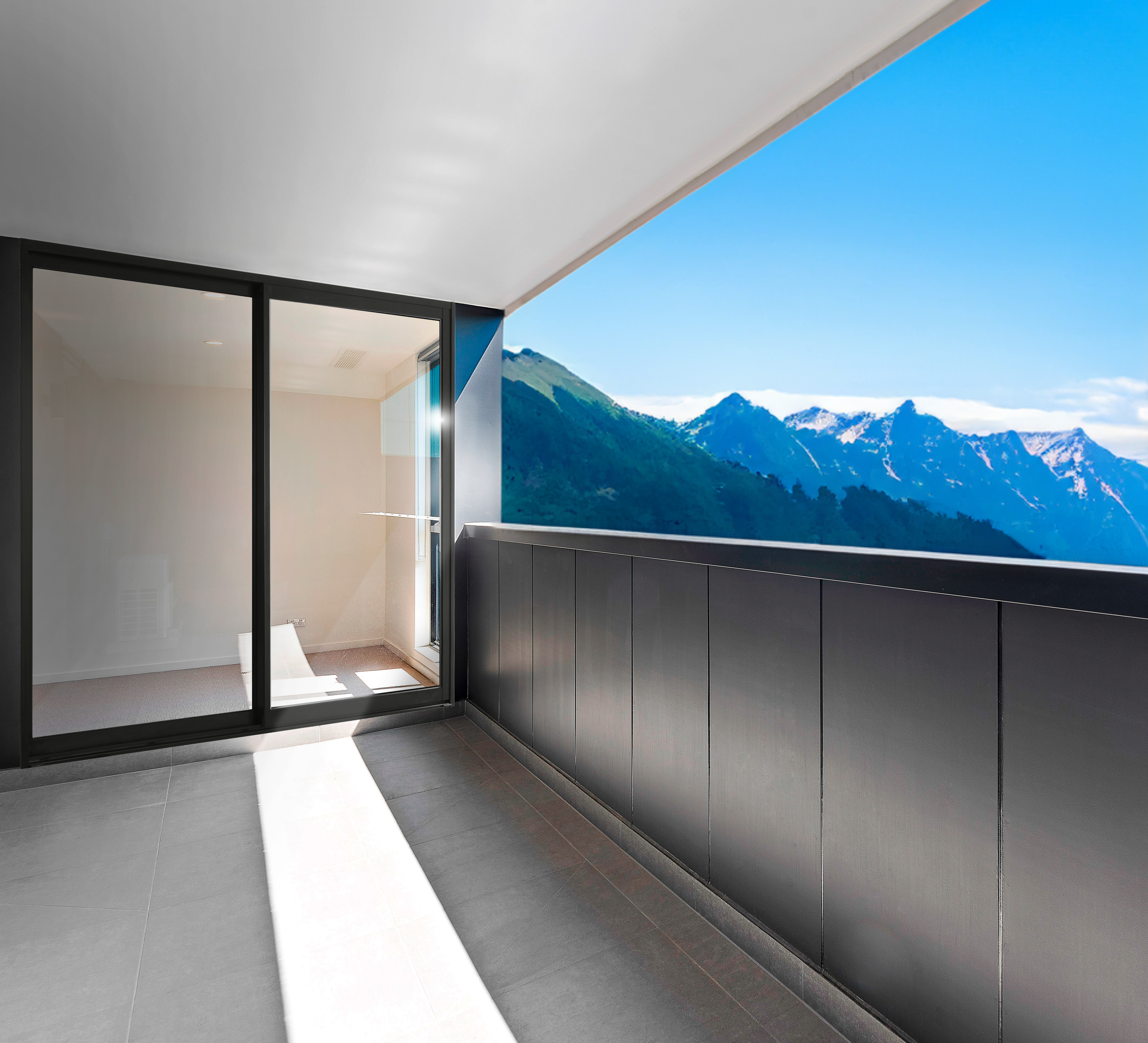 Baie coulissante aluminium H.215 x l.240 cm gris - 4