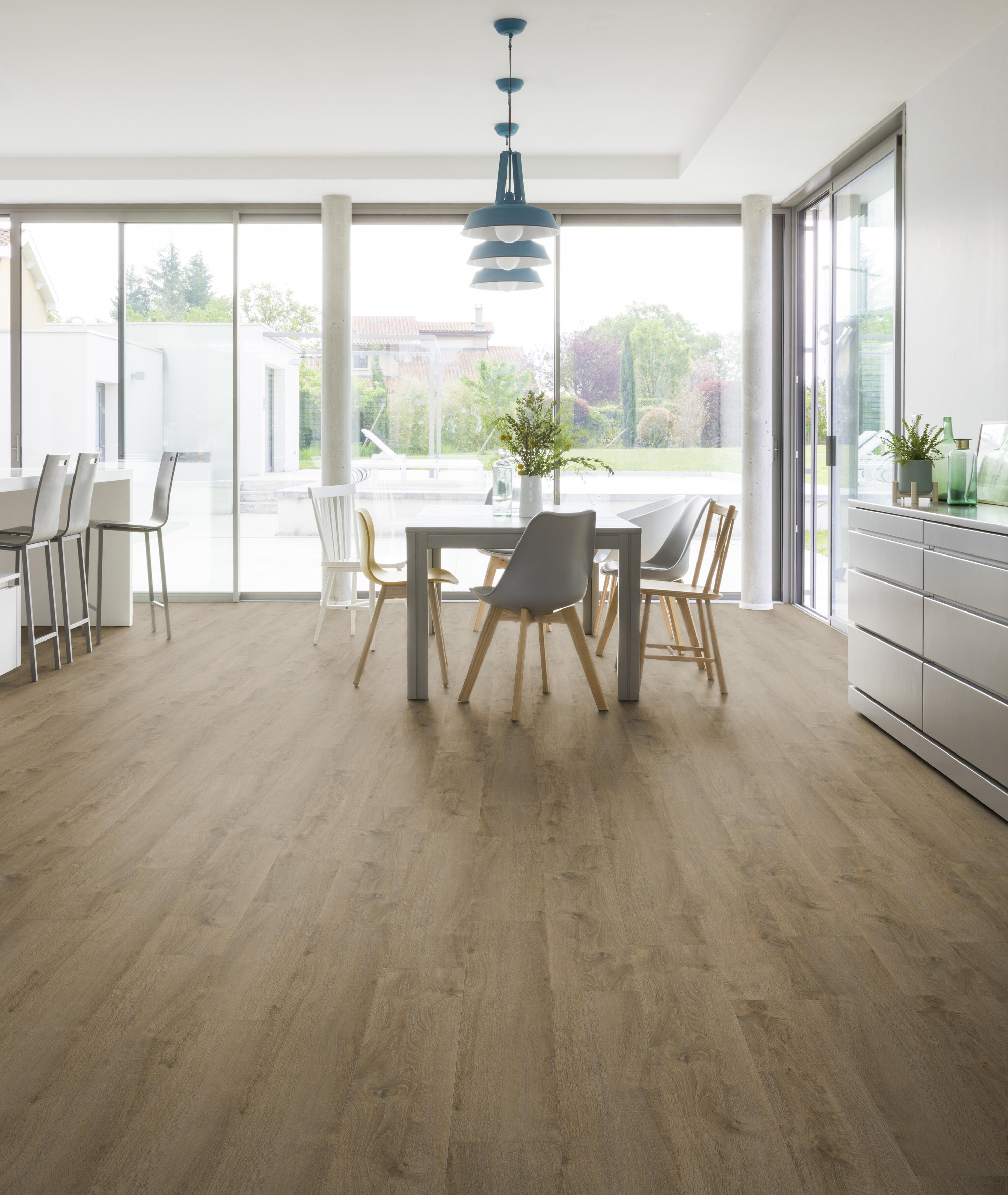 Lame PVC clipsable bois naturel, résistant à l’eau, Ep.3,40 mm passage modéré, Senso 20 Lock Lumber Fauve - GERFLOR - 2