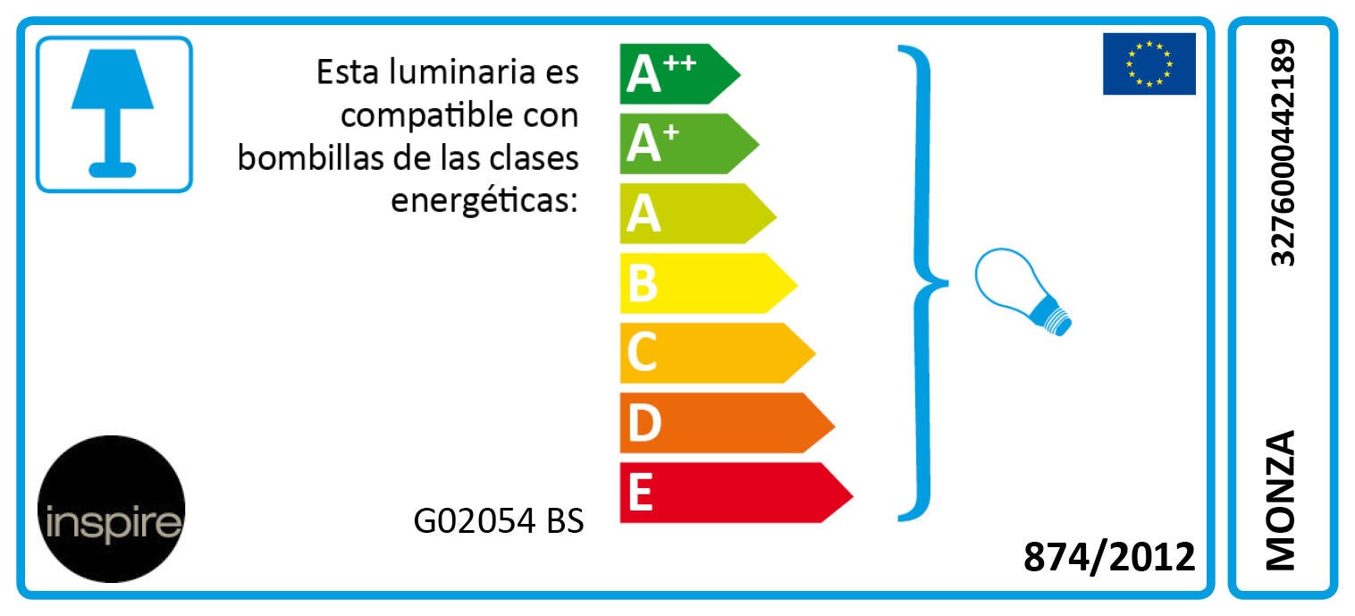 Baliza de jardín exterior E27 Monza Inspire 47 cm aluminio negro resistencia IP44 - 6