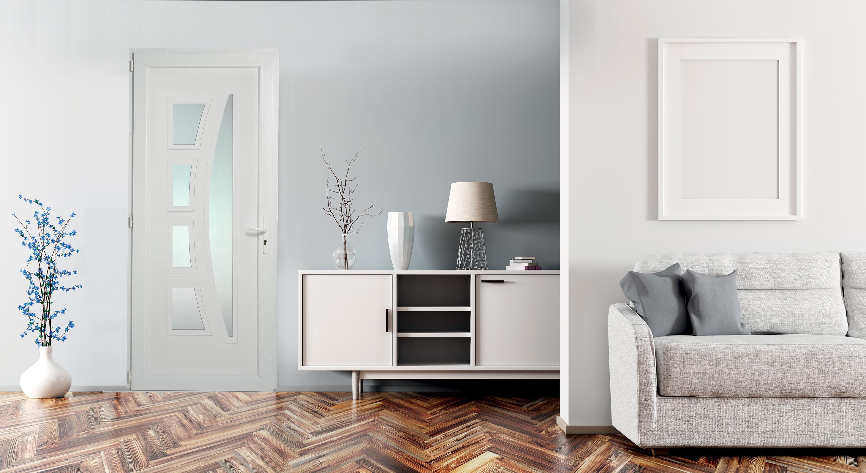 Porte d'entrée PVC Dublin H.215 x l.90 cm poussant droit blanc - 8