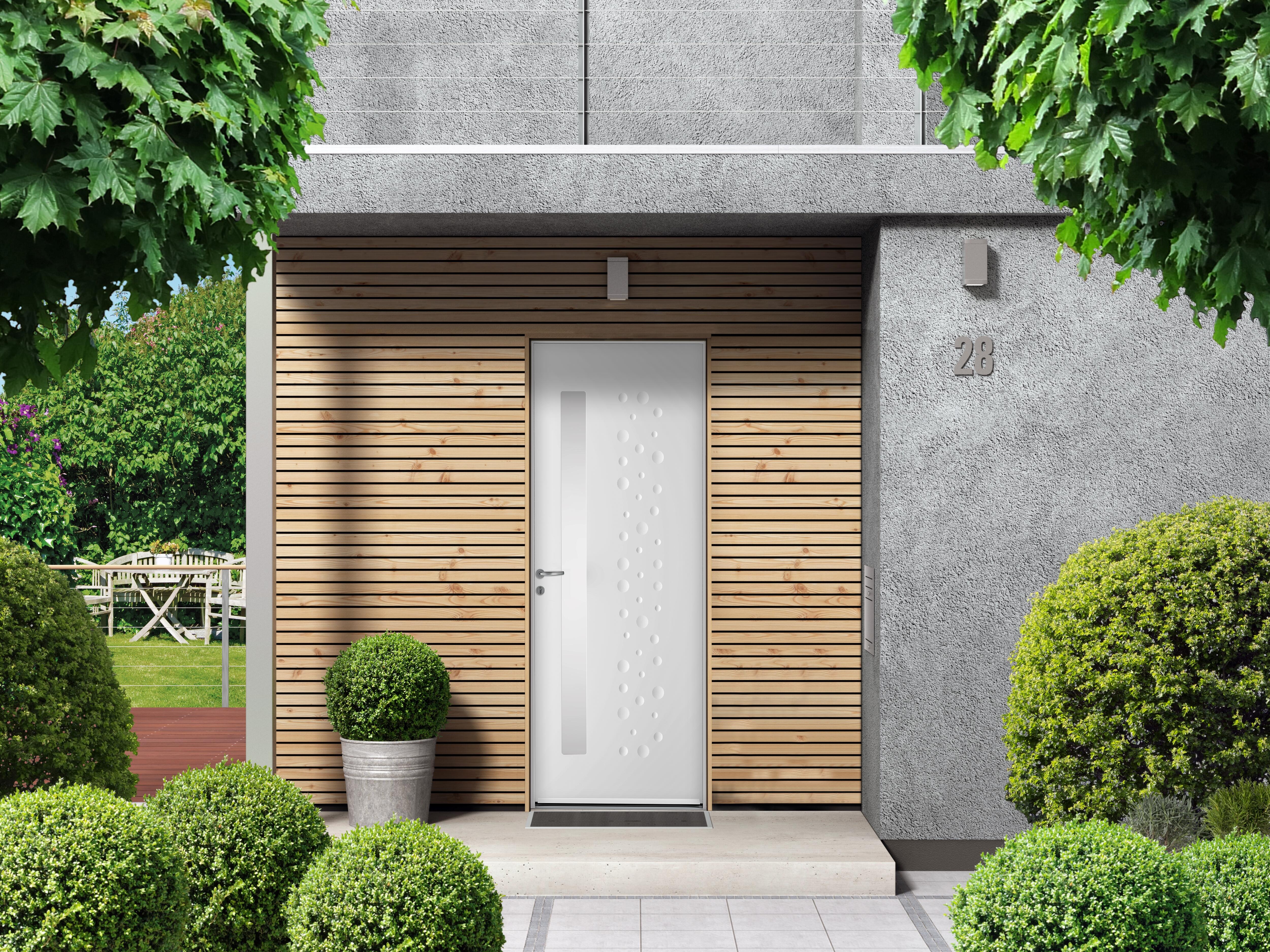 Porte d'entrée acier blanche poussant gauche H.215 x L.90 cm Ultime - 6