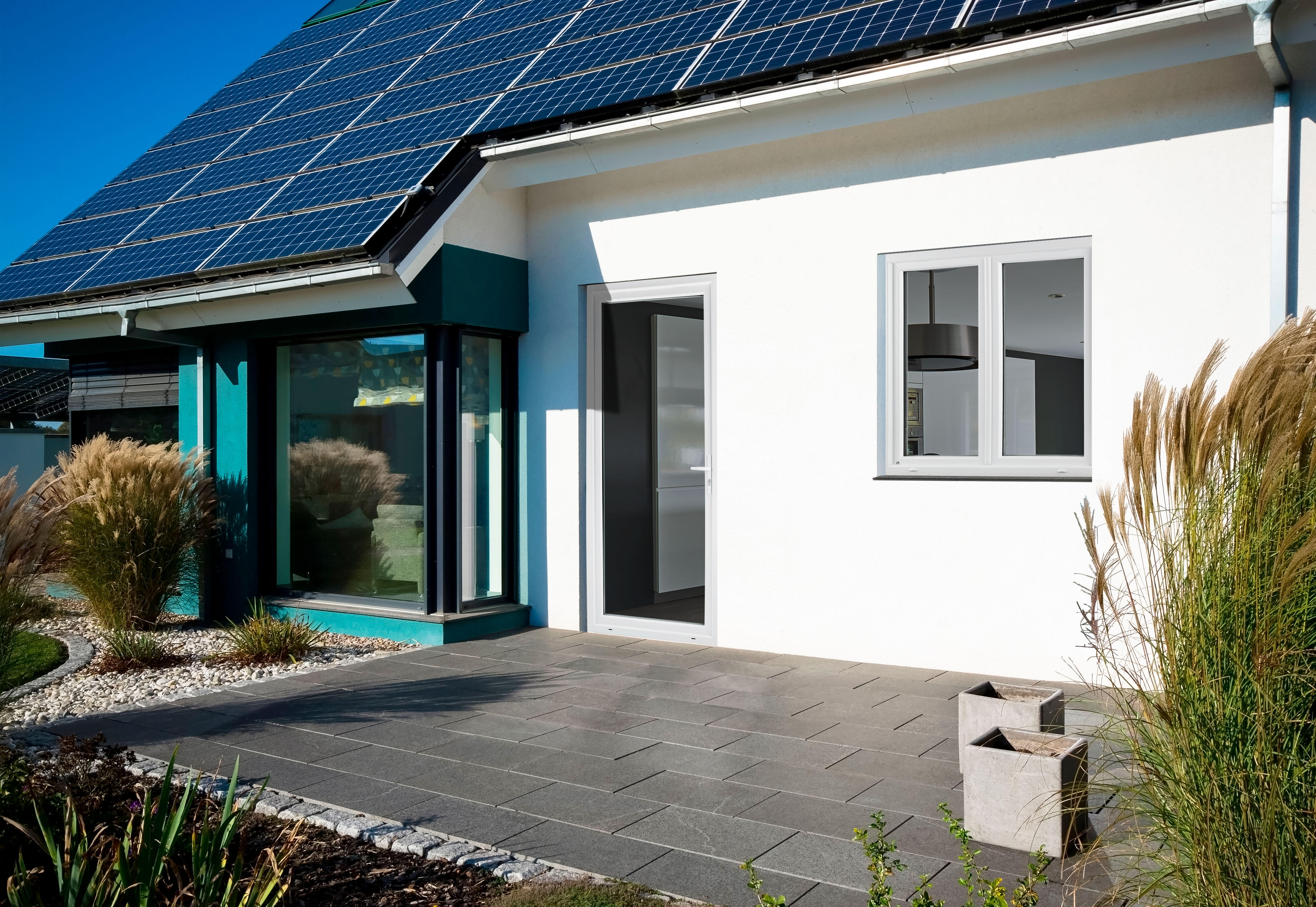 Porte-fenêtre PVC H.215 x l.80 cm 1 vantail tirant gauche blanc - 3