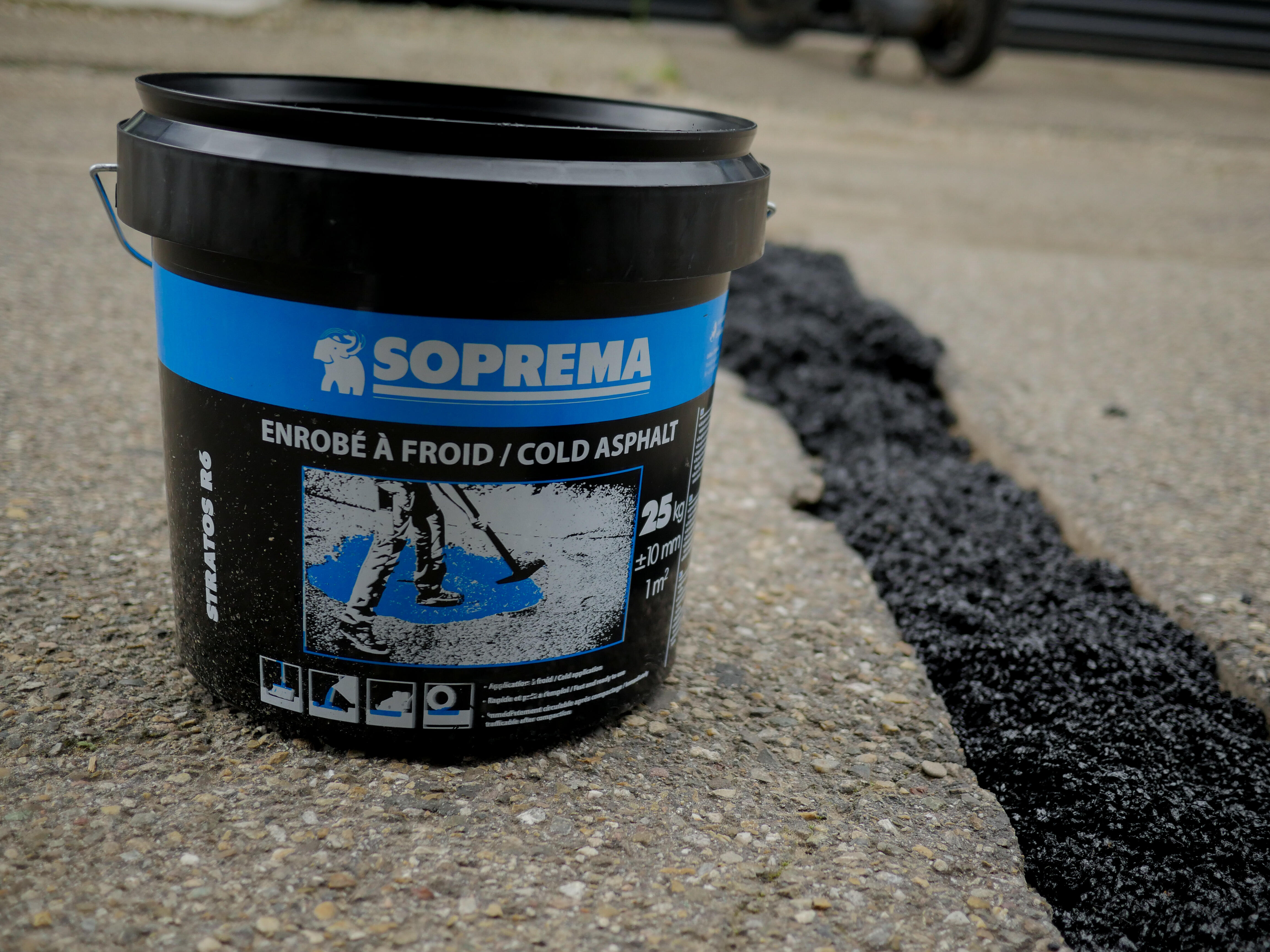 Enrobé bitumineux à froid noir 25kg - SOPREMA - 3
