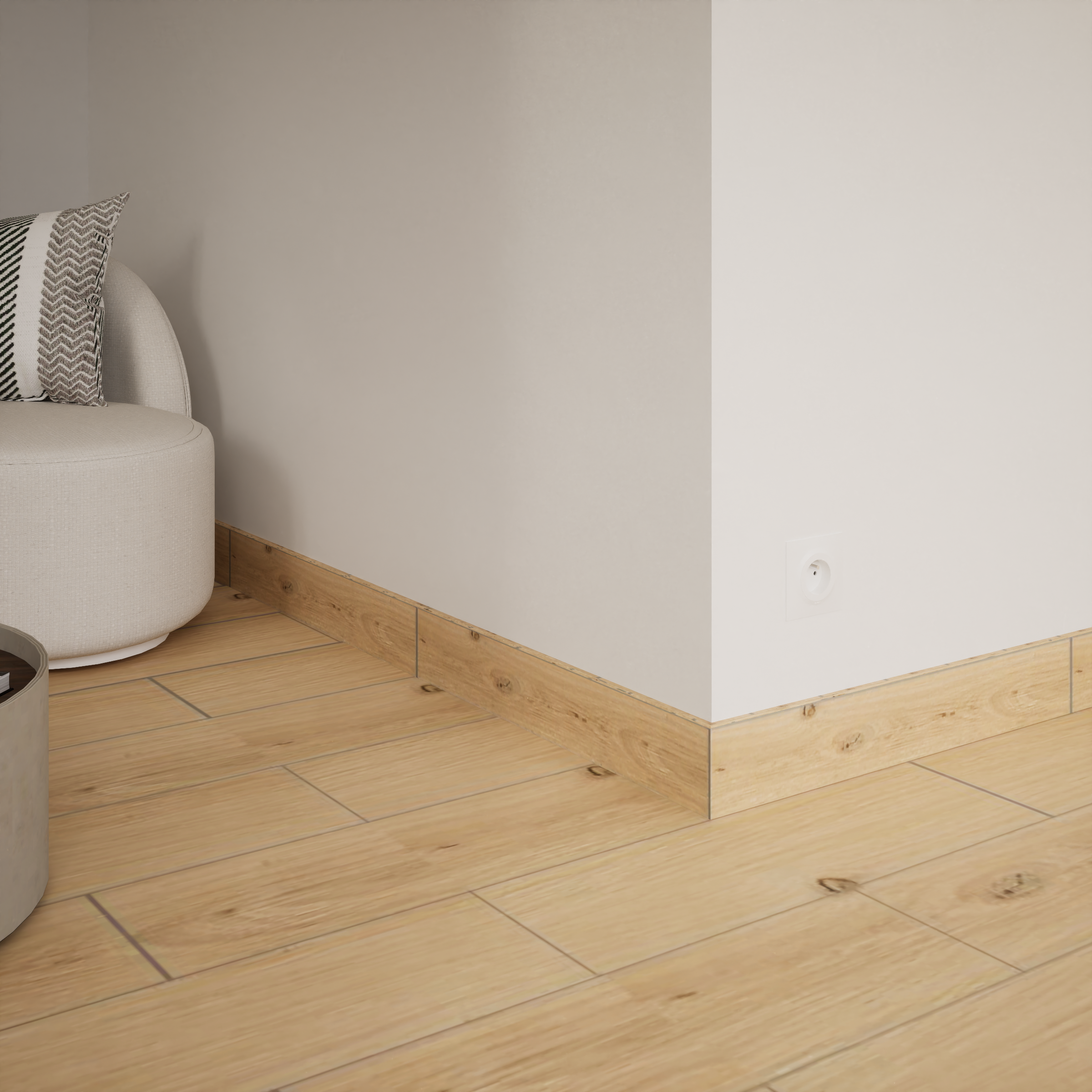 Plinthe carrelage intérieur effet bois H.7 x L.60 cm - Sandwood beige (lot de 6) - 2