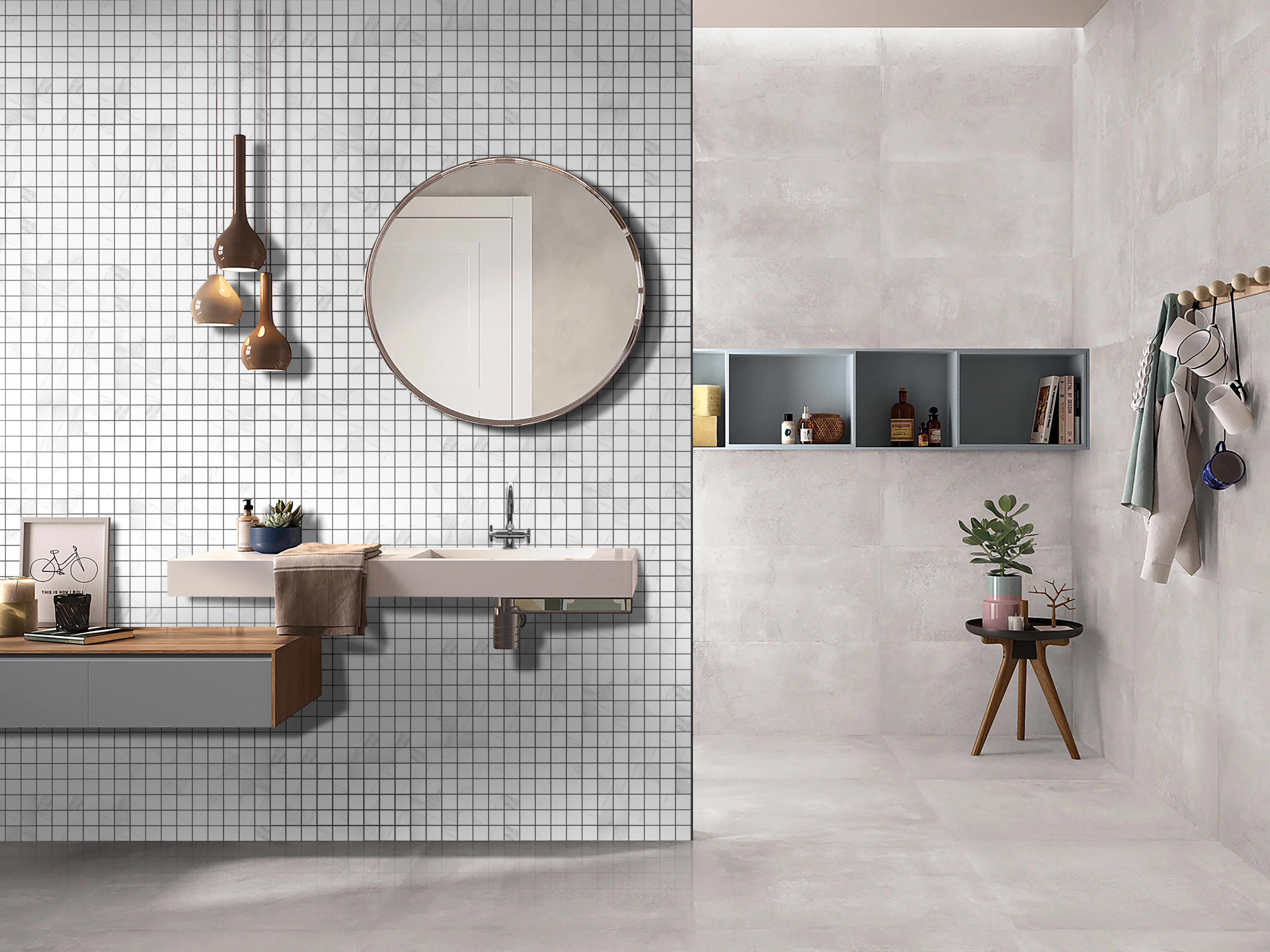 Mosaïque blanc l.30 x L.30 cm Ceram carrara - 2