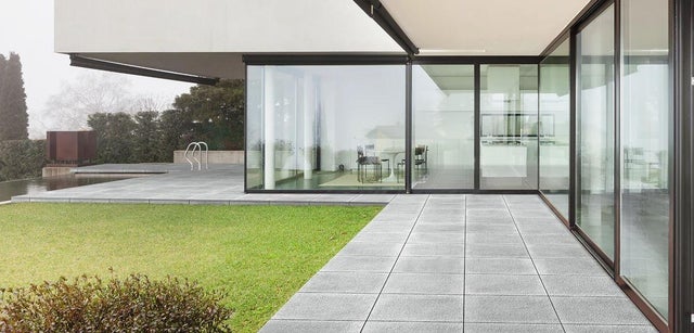 Dalle Carrelage extérieur effet béton l.60 x L.60 cm - Rebel Gris