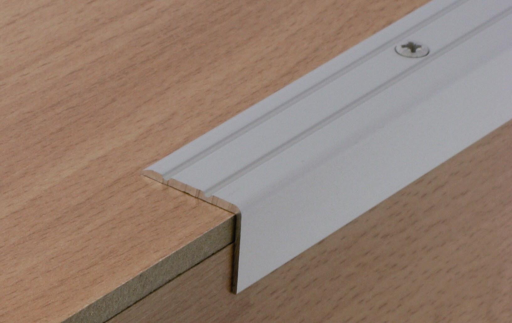 Nez de marche aluminium strié à visser L.110 x l.2,50 cm Tecnis - 2