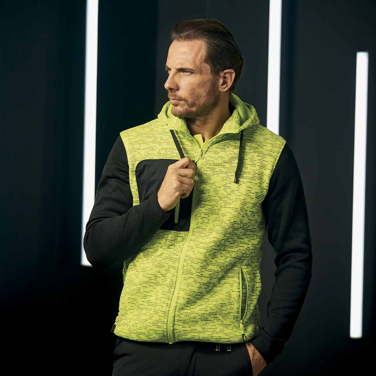 Sweat de travail jaune fluo T.M - U POWER - 3