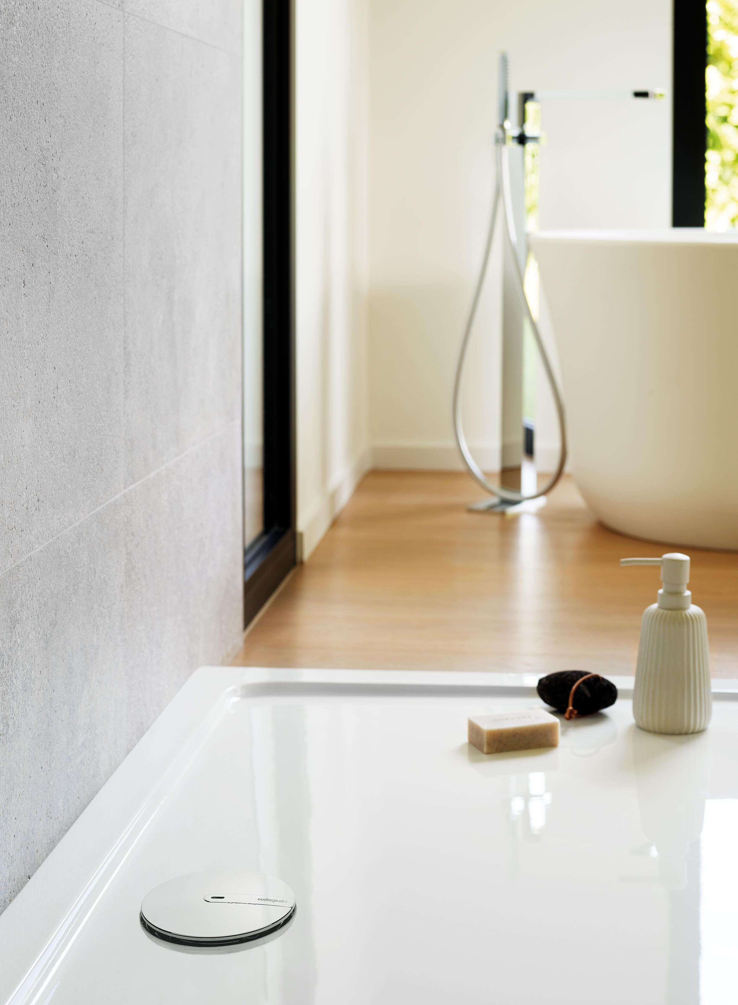 Bonde de douche slim pour receveur Ø90 mm sortie horizontale - Wirquin Pro - 3