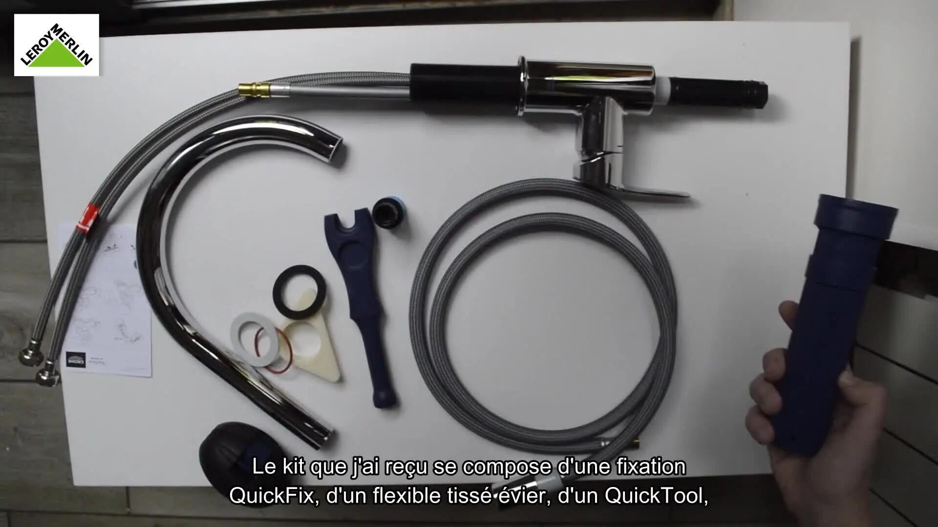 Robinet de cuisine avec douchette chrome, Start - QuickFix, GROHE - 9