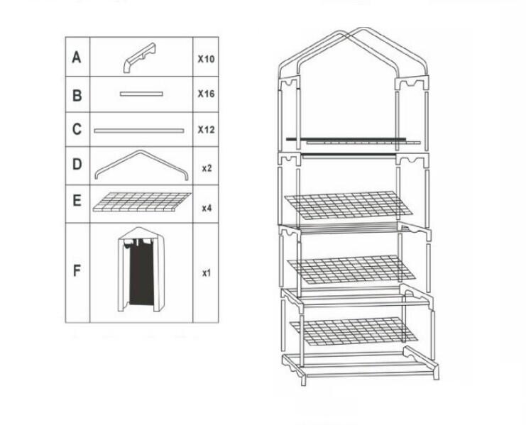 Serre de balcon en polyéthylène Serrarm, 0.7 m² - 5