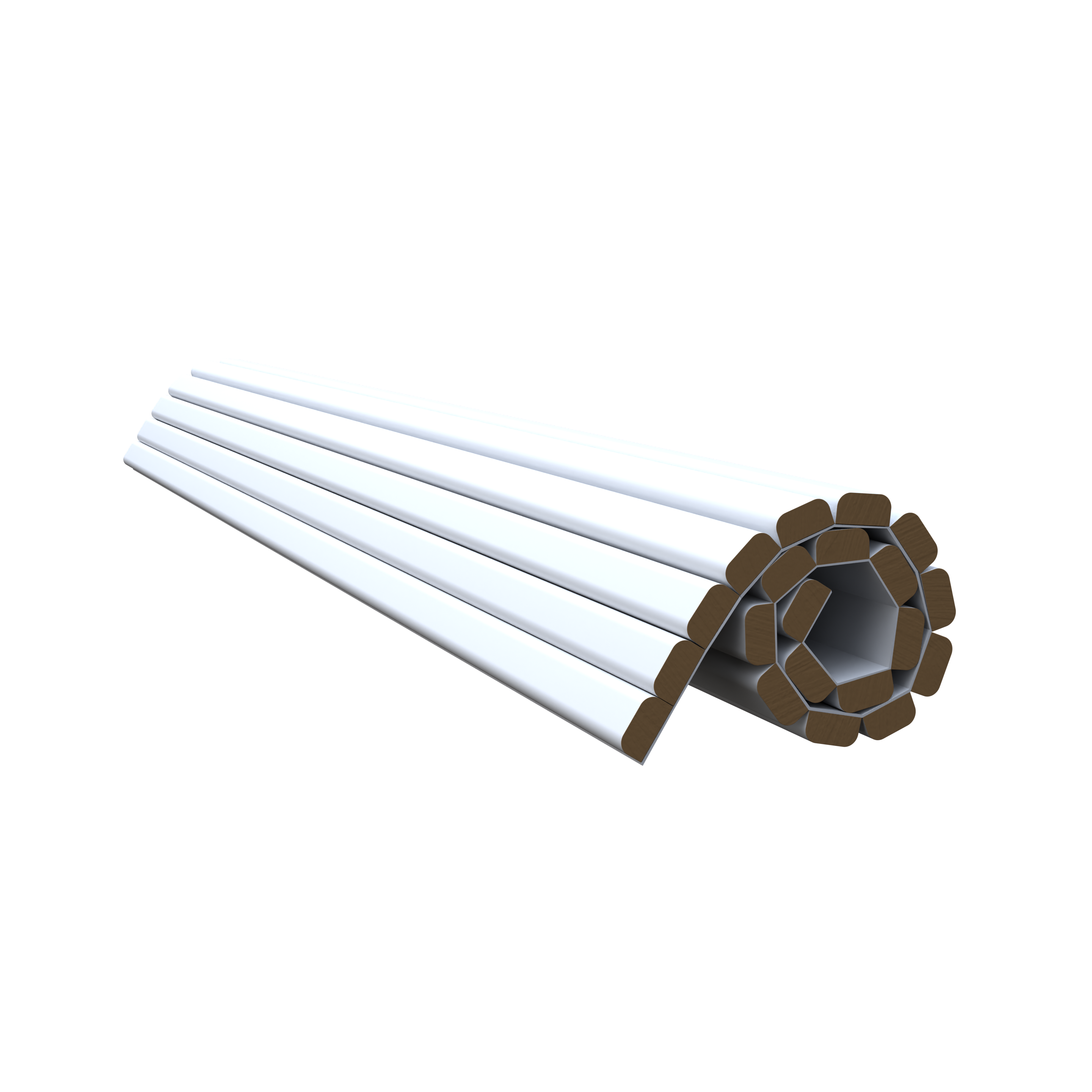 Panele ścienne 3D Lamel rolowany 90x40 cm Biały - 3