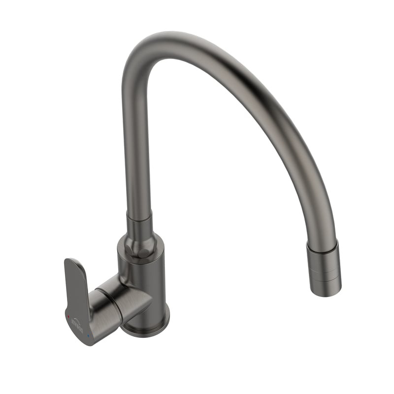 Bateria kuchenna Weria Plus z elastyczną wylewką 2 F Grafit Invena