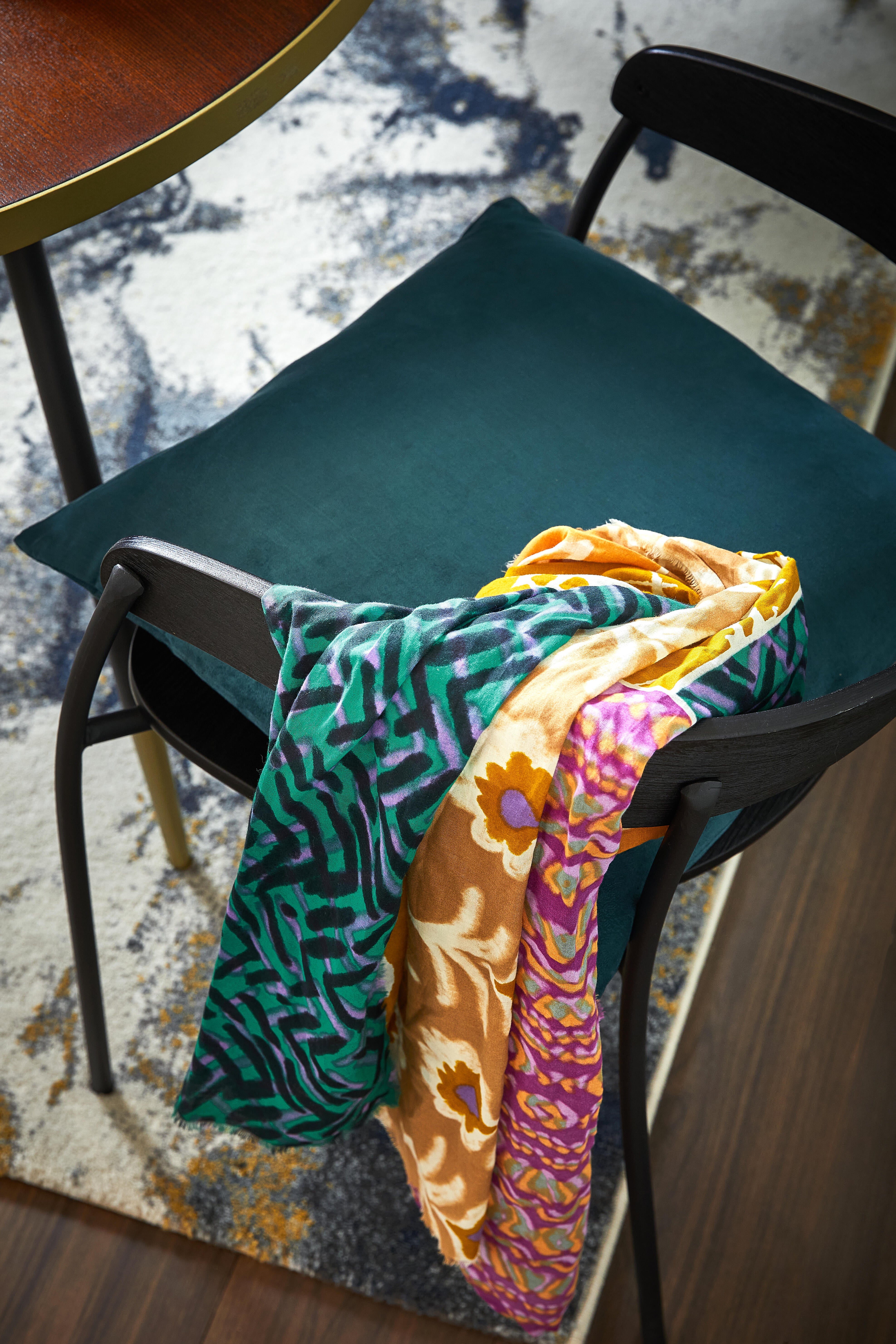 Coussin Clarks, velours, vert l.45 x H.45 cm INSPIRE - 6