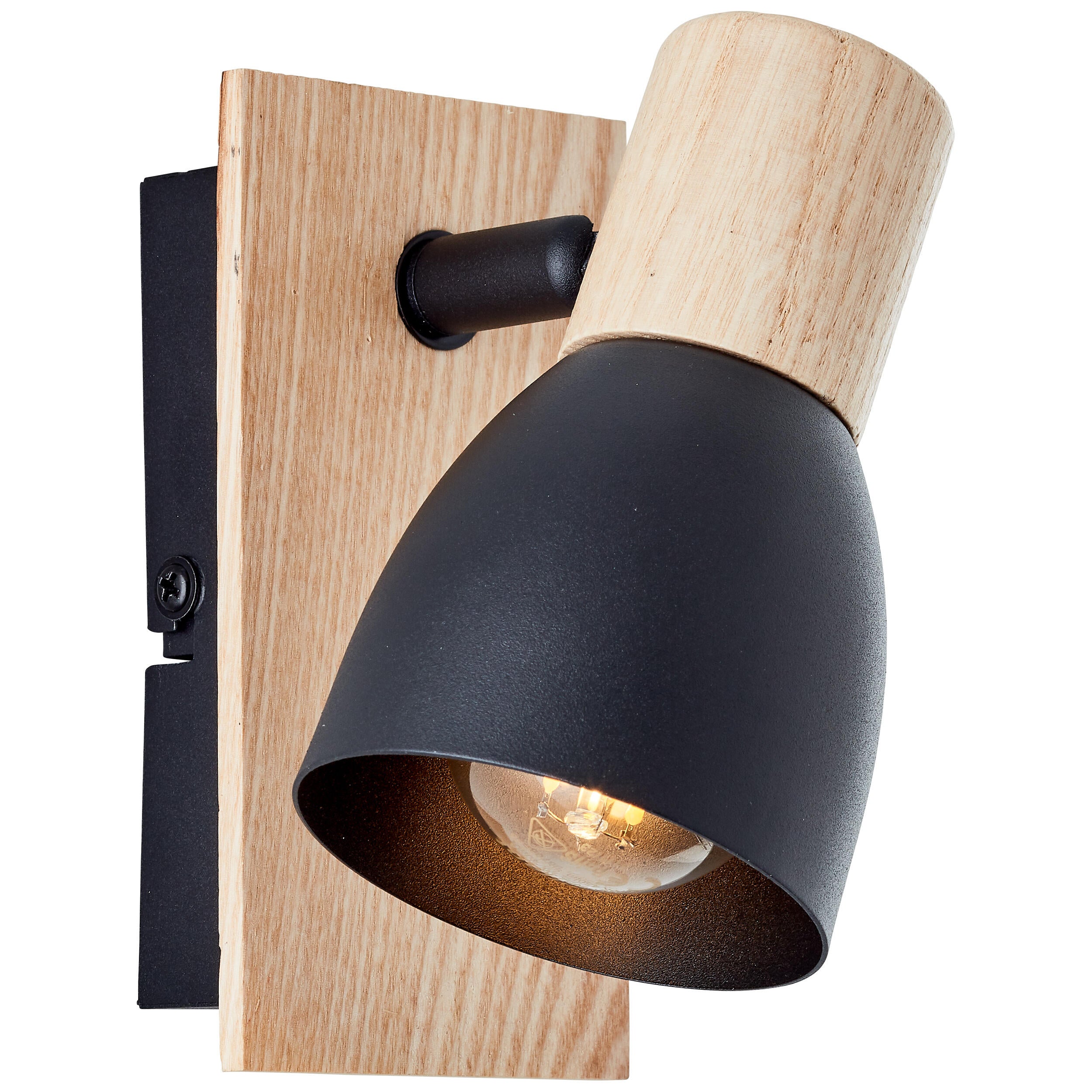 Applique murale murale bois noir H.14 x l.7 cm - BRILLIANT - 2