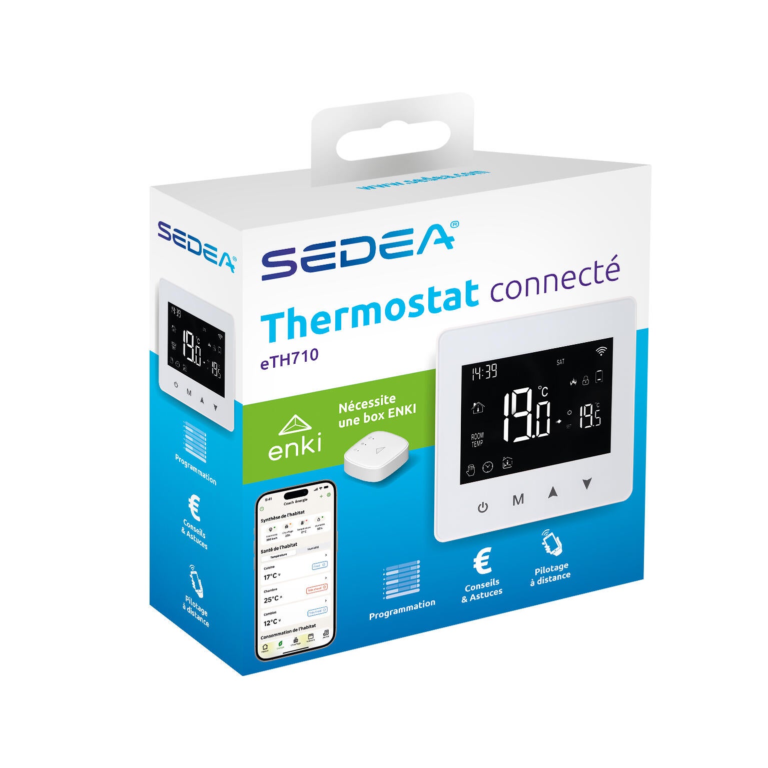 Thermostat  connecté et intelligent pour chaudière, SEDEA - 9
