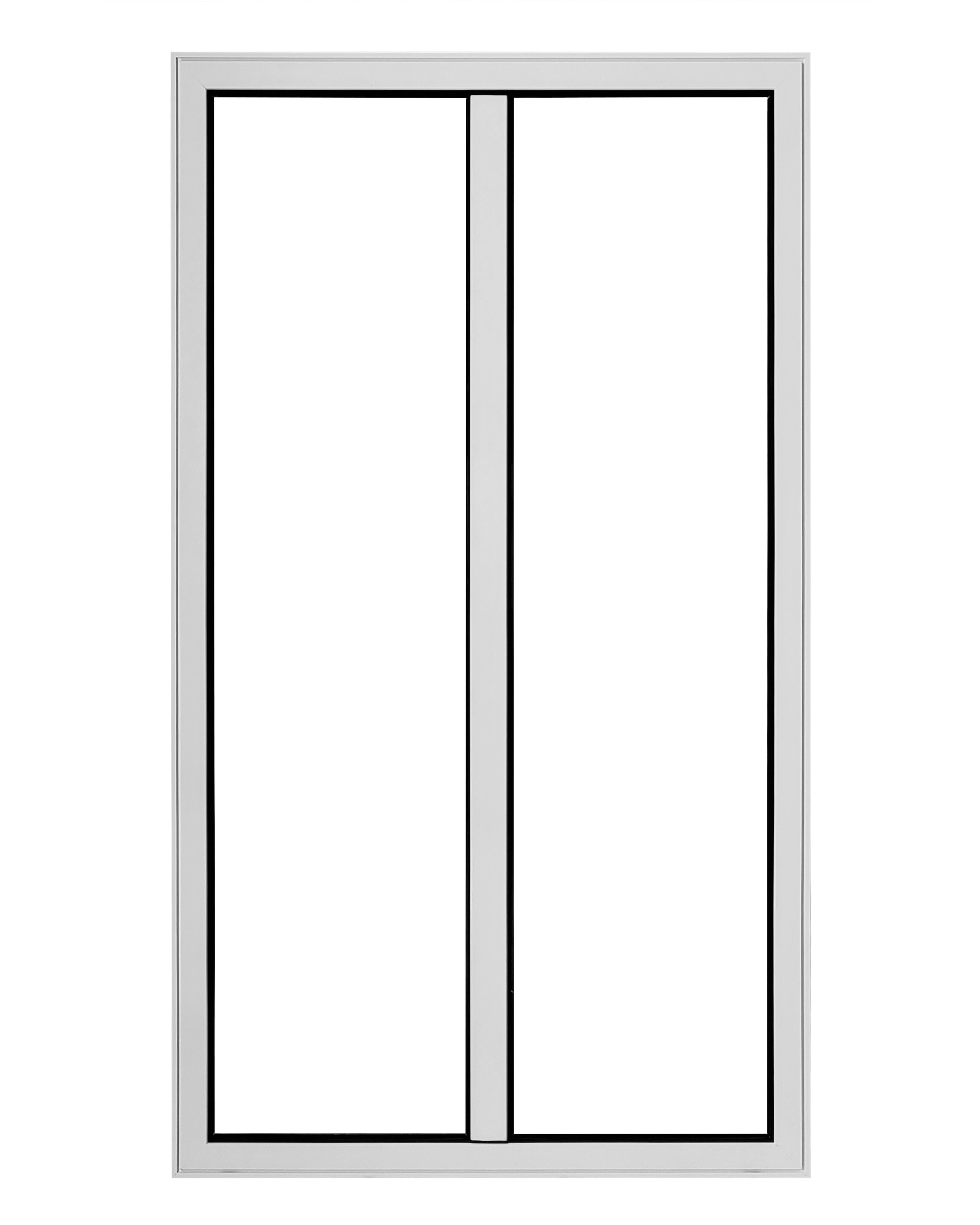 Porte-fenêtre aluminium H.215 x l.120 cm ouvrant à la française 2 vantaux blanc - 2