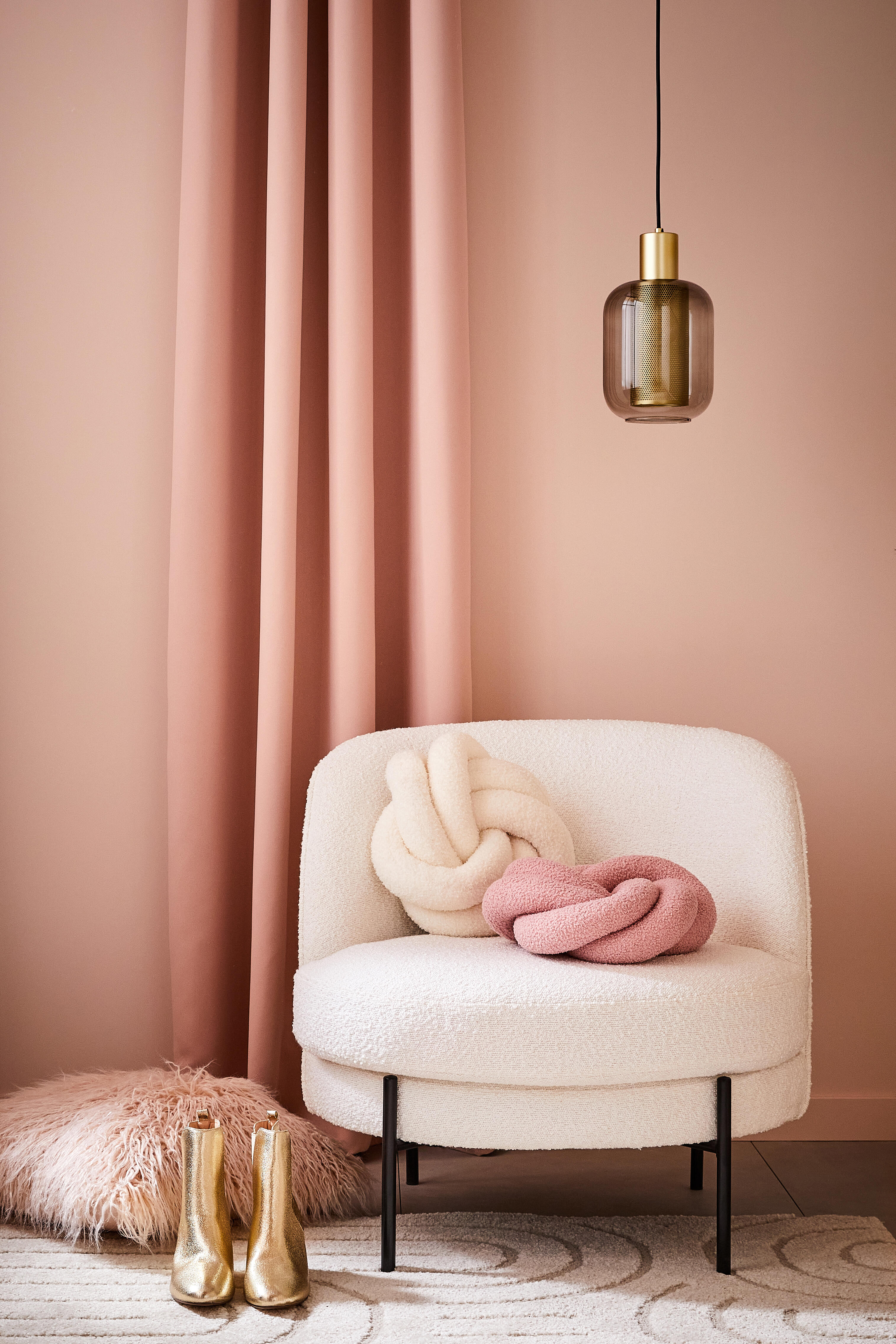 Suspension Courba fer, fumée, Diam.17 cm INSPIRE, E27 - 5