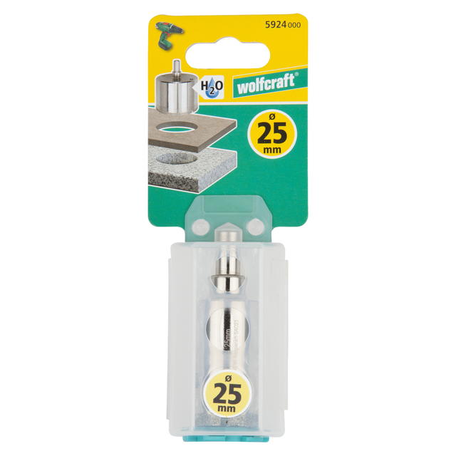 Trépan diamant pour carrelage et céramique Diam.25 mm  - WOLFCRAFT