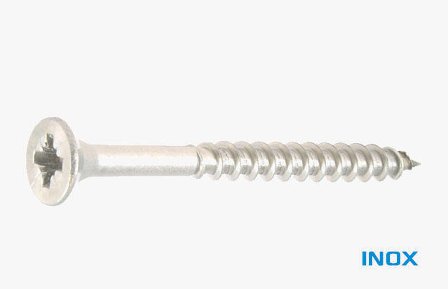 Vis bois inox A2 Diam. 4 x 20 mm Boîte de 200 - VISWOOD - 2