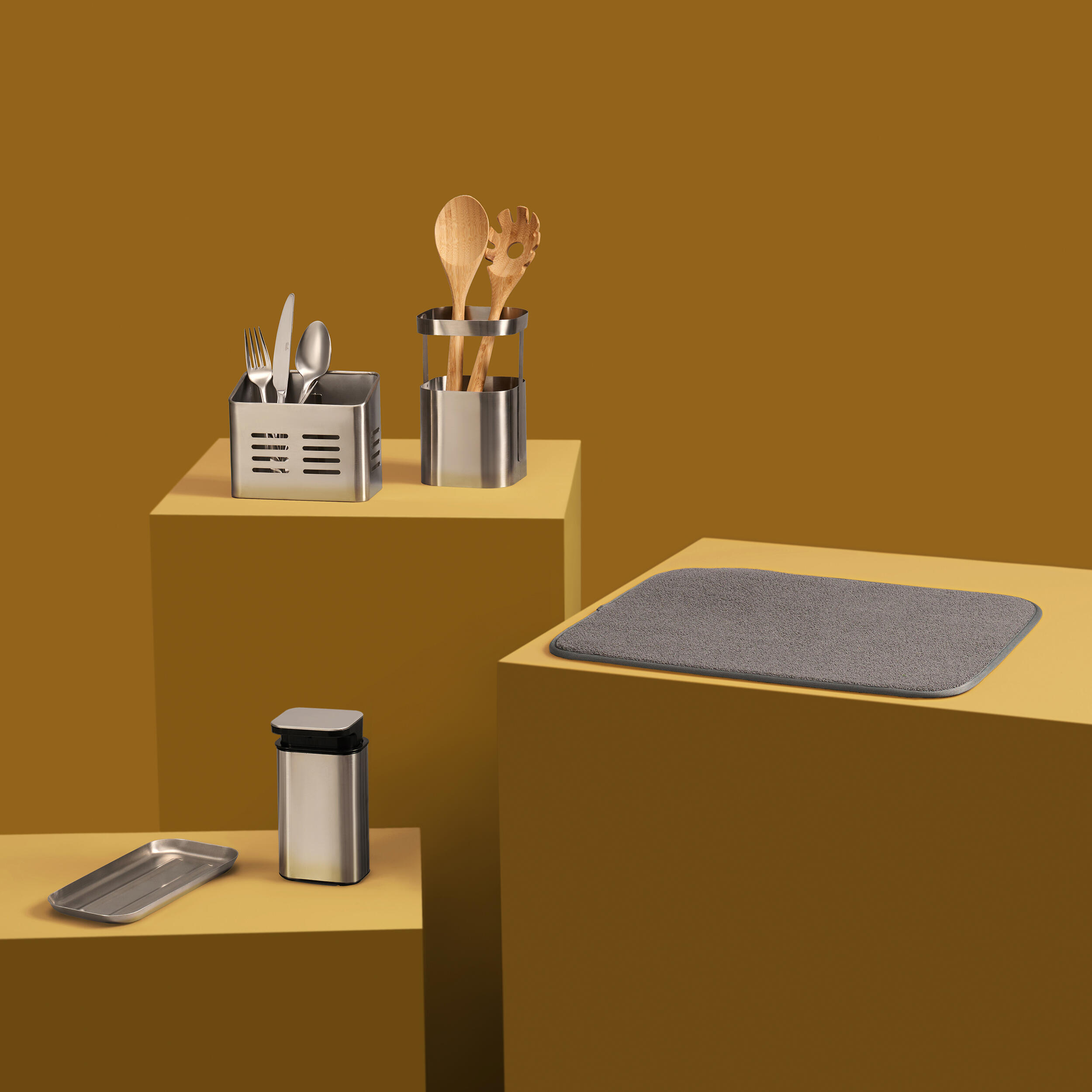 Tapete para louça de microfibra 44,5x42x0,5 cm Delinia Loft - 4