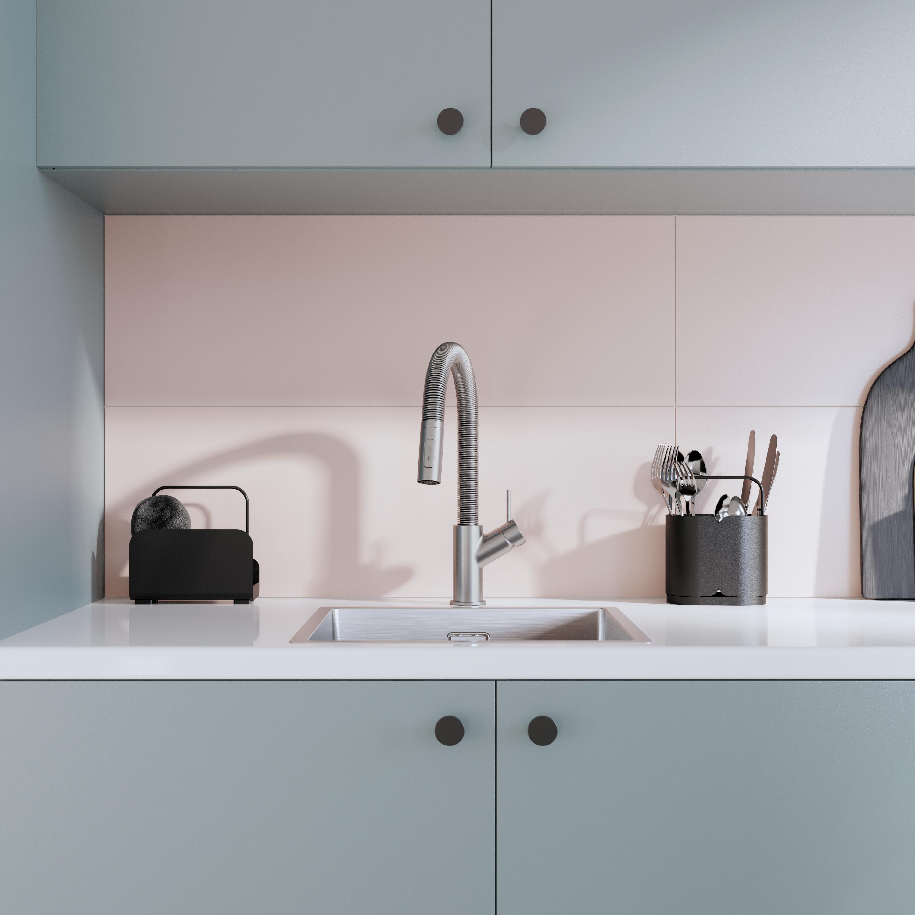 Torneira de bancada flexivel aço escovado Delinia Michigan - 11