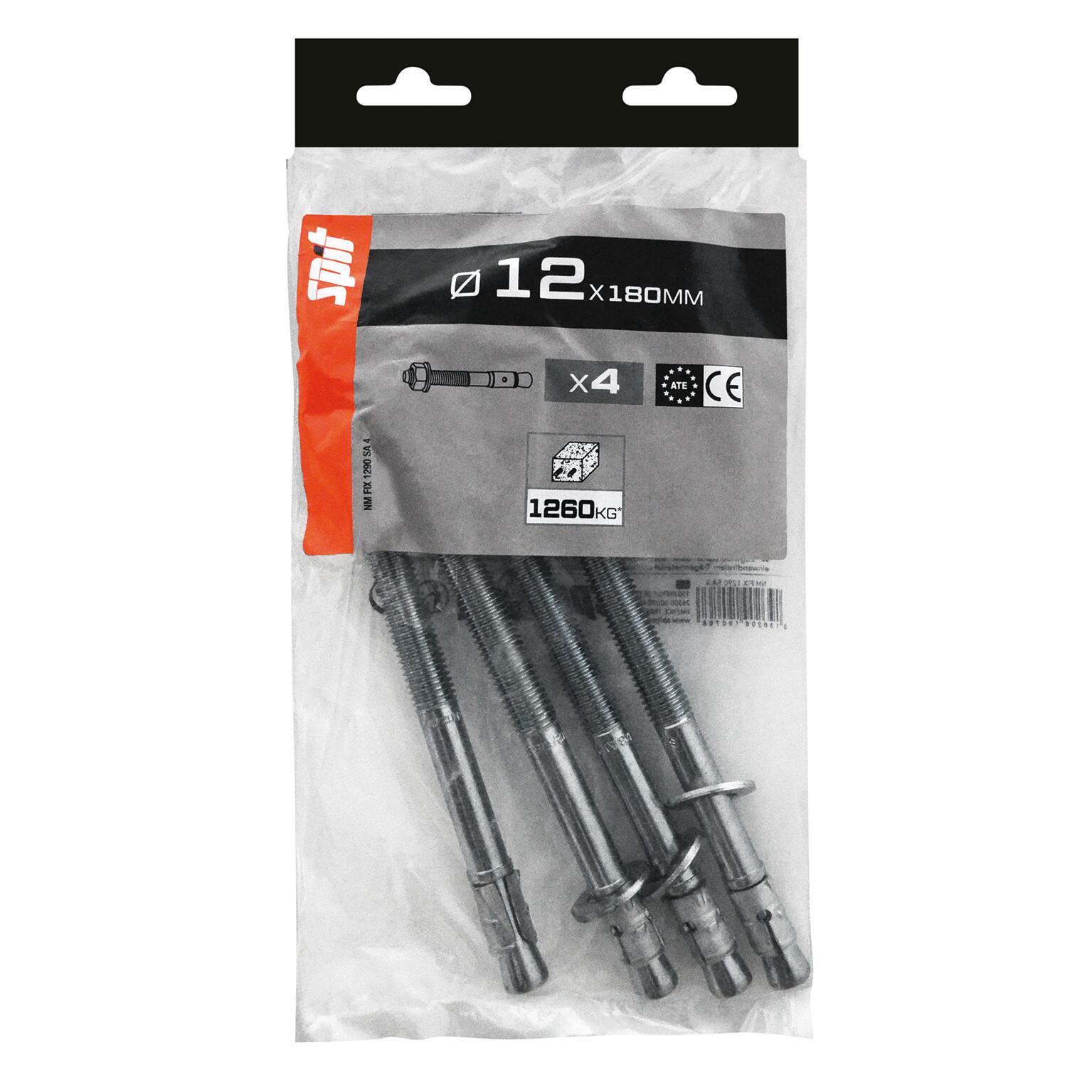 Goujon à bague multi-matériaux Diam.12 mm x 180 mm - SPIT Fix3(lot de 4) - 2