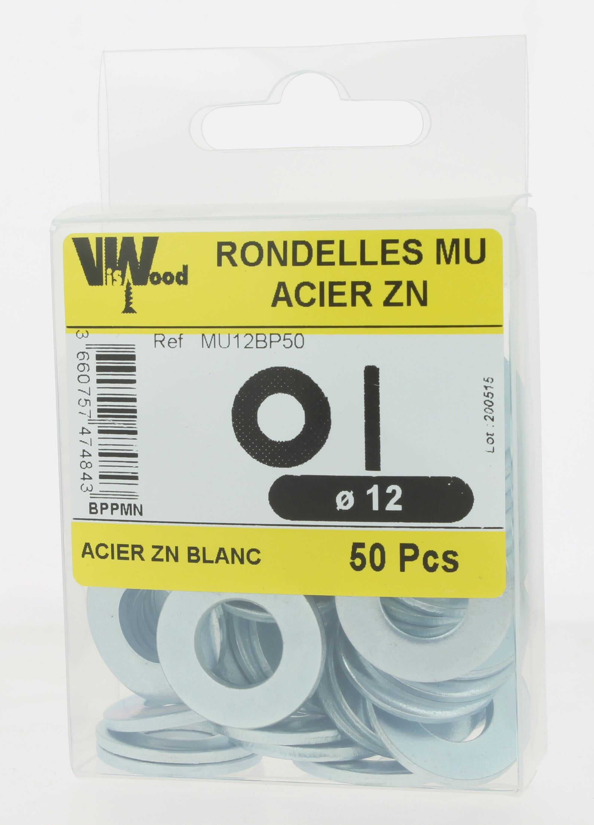 Lot de 50 rondelles moyennes ZG D.12 x 27 x 2,5 mm - VISWOOD - 3