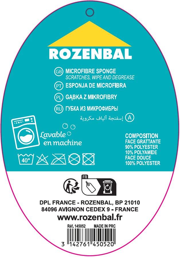 Éponges microfibres réutilisables lot de 5 - ROZENBAL - 2