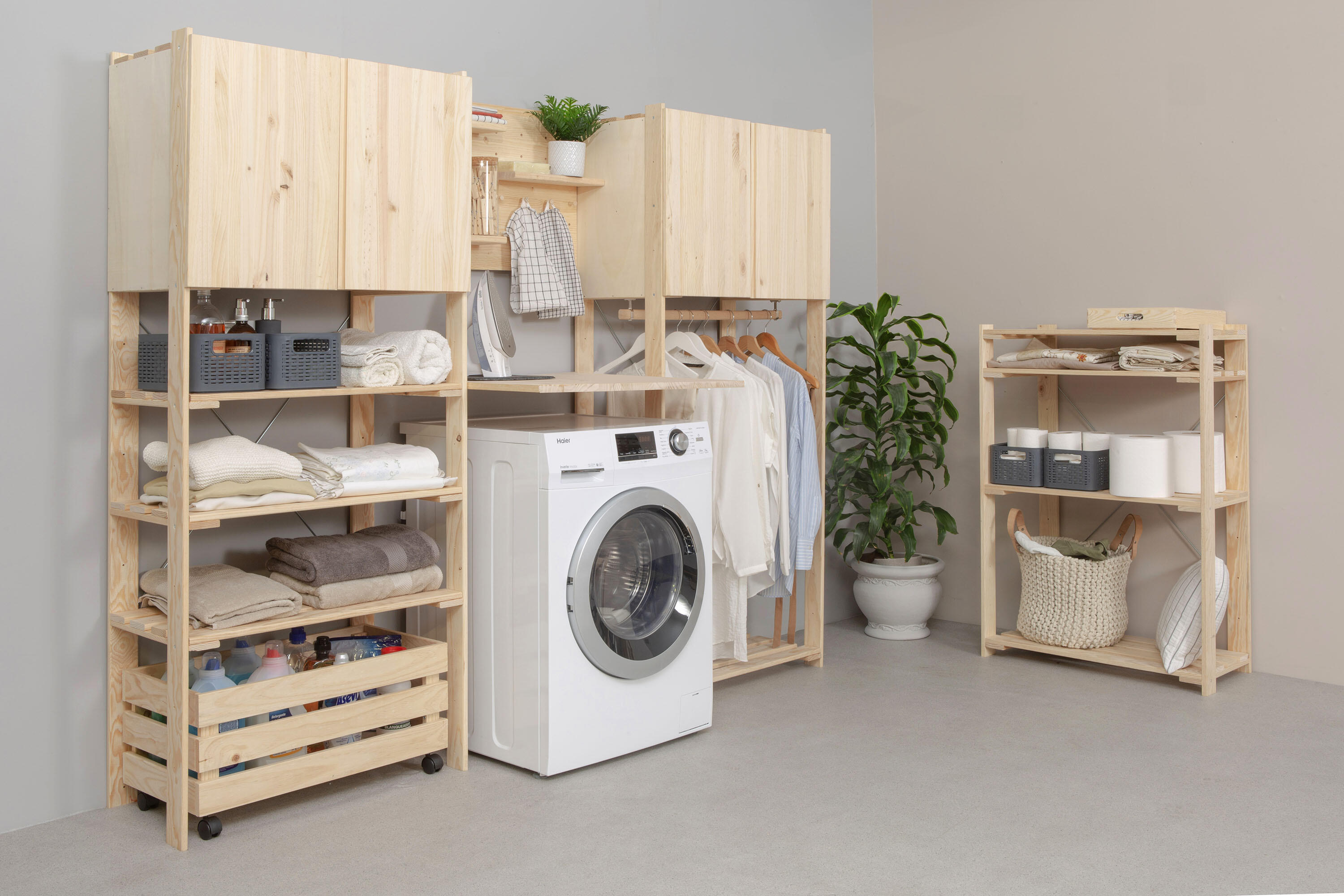 Estantería de madera en bruto con 5 baldas ASTIGARRAGA carga máxima 375 kg 174.5x76.5x38.5cm - 13