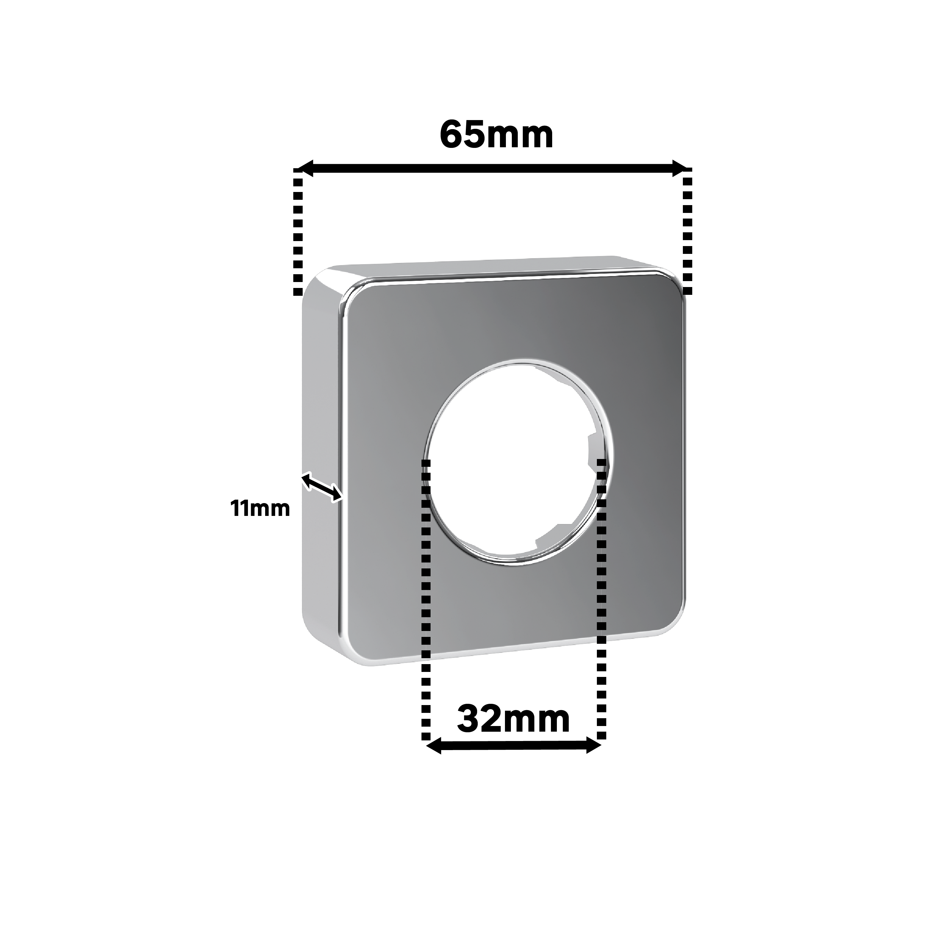 Rosace de finition carré siphon chromé D.32 mm, EQUATION Leroy Merlin — free download