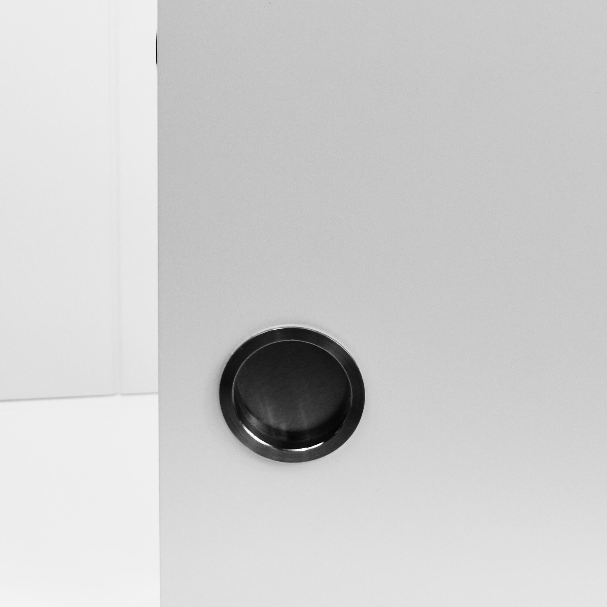 Poignée de porte coulissante ronde chrome - 2