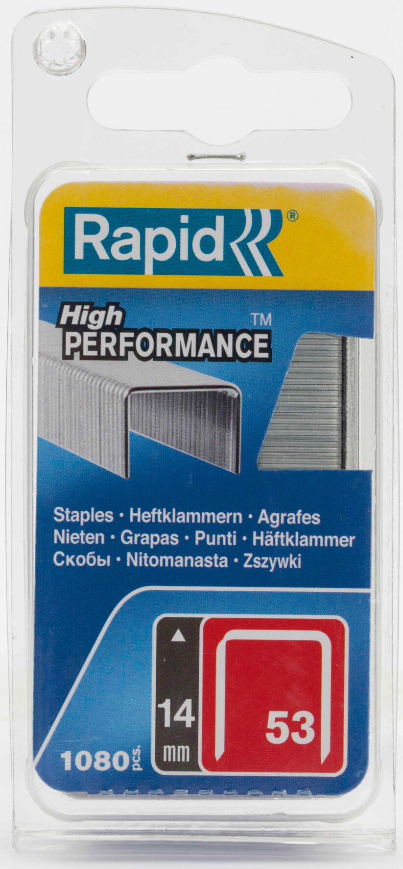 Boite de 1080 agrafes n°53 L.14 mm Galva - RAPID - 2