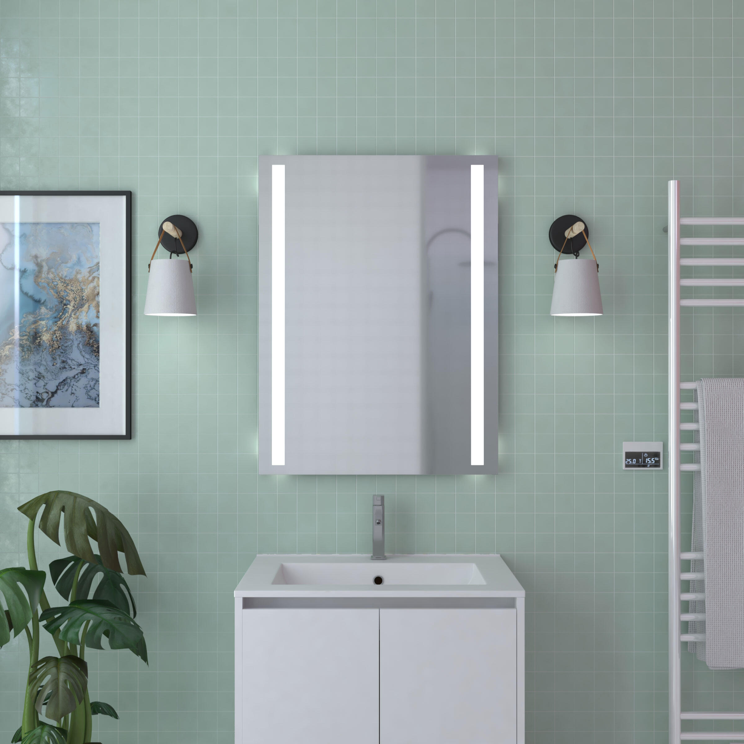 Miroir avec led intégrée 80 x 60 cm ATOS - 3