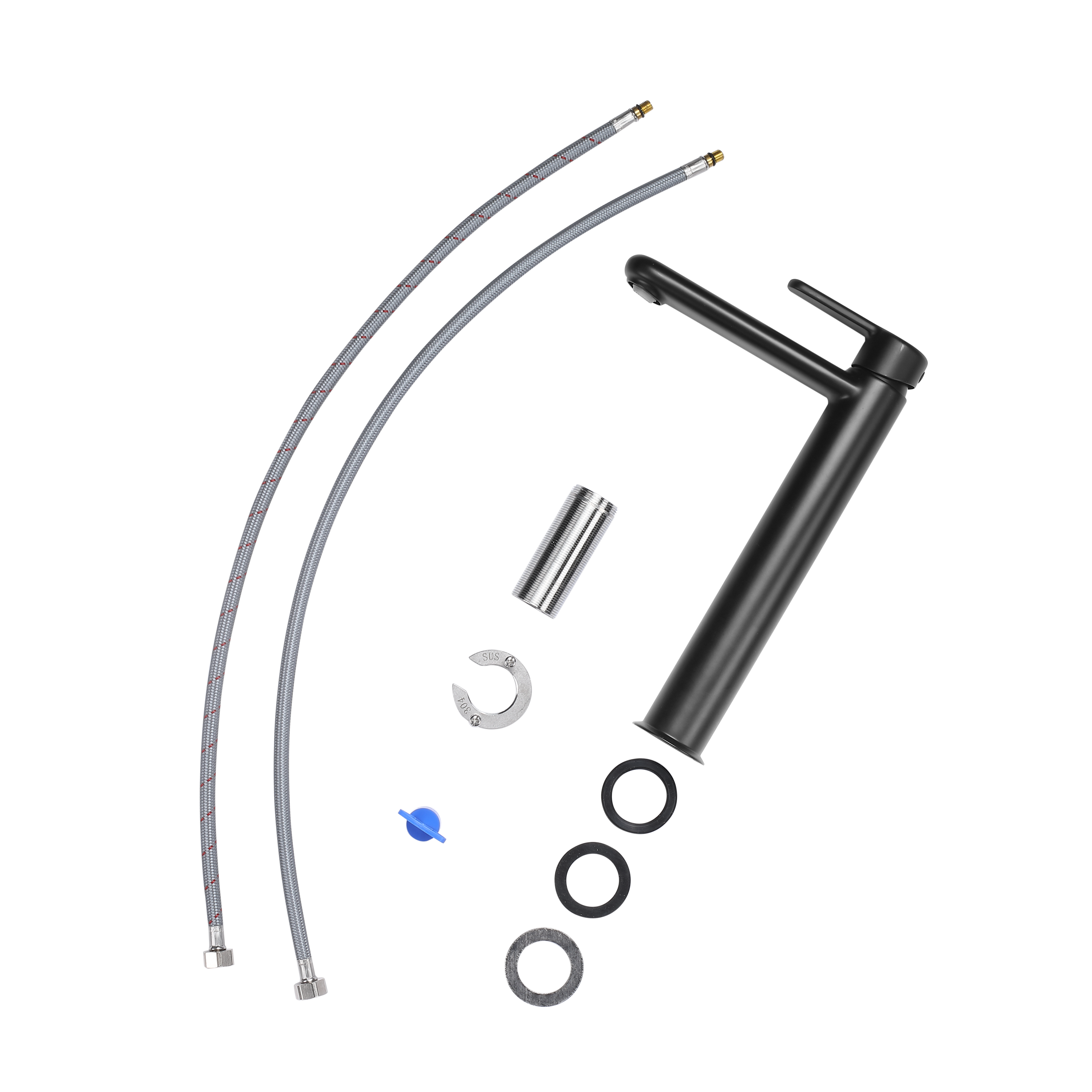 Bateria umywalkowa wysoka 29.1 cm 4.9 l/min czarna Easy Sensea - 6