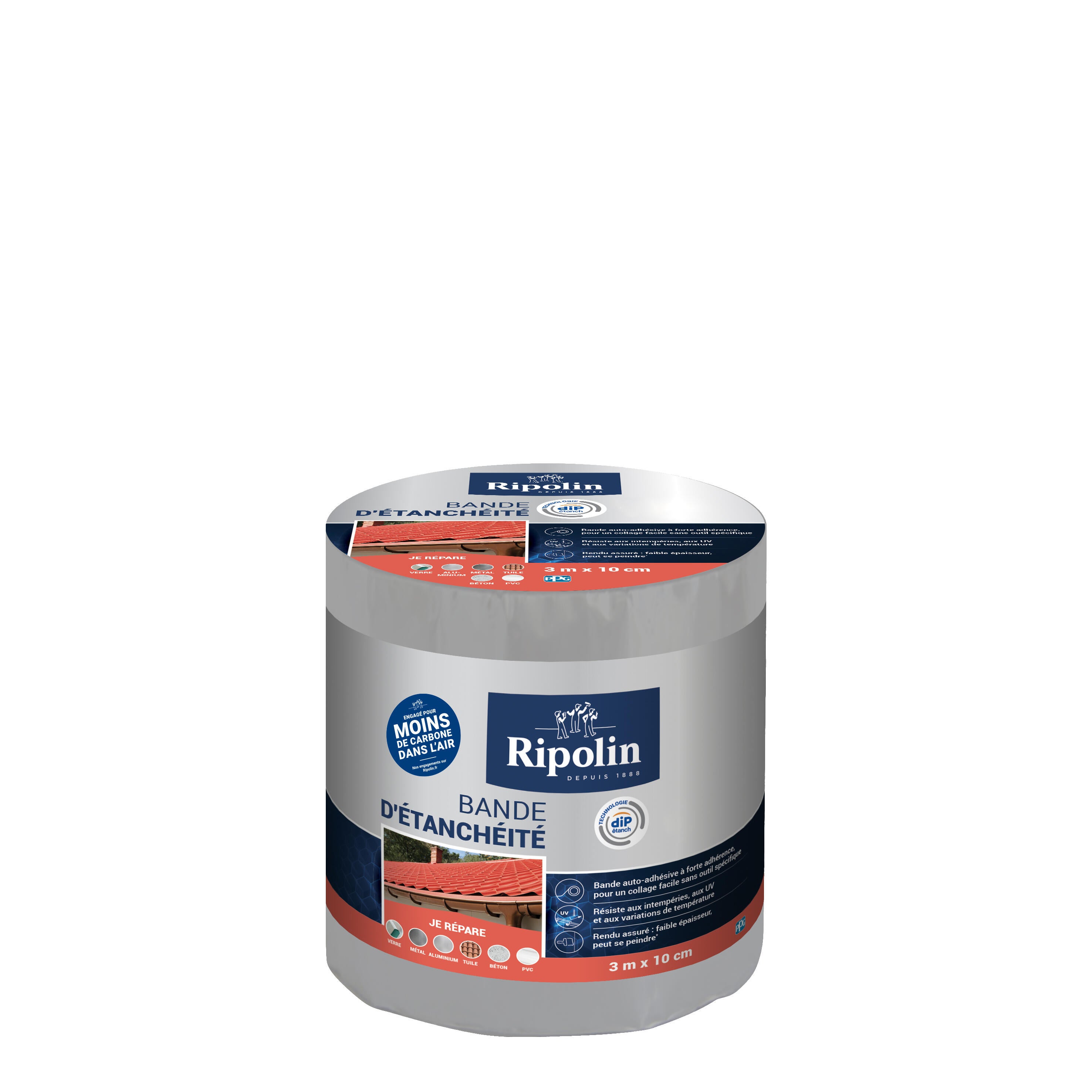 Bandes d'étanchéité ant-fuites gris 3 m x 10 cm - RIPOLIN - 7