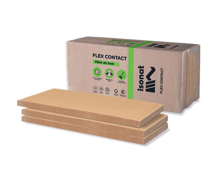 Lot de 15  panneaux Fibre de bois Ep.40 Long.122X lar.60cm R=1.05  FLEX 40 ISONAT - 7