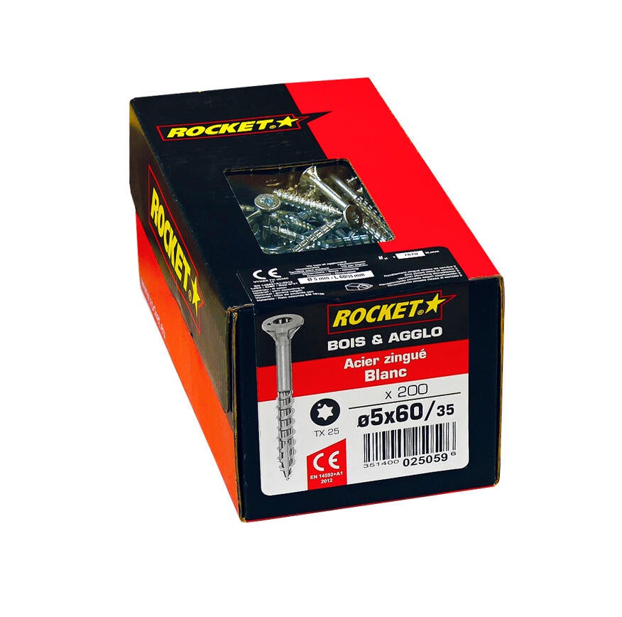 Vis bois Diam. 3 x 10 mm Boîte de 500 - ROCKET  - 3