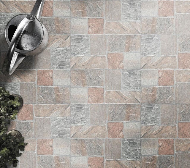 Carrelage sol extérieur effet pierre l.30,5 x L.61,3 cm - Aia Gris