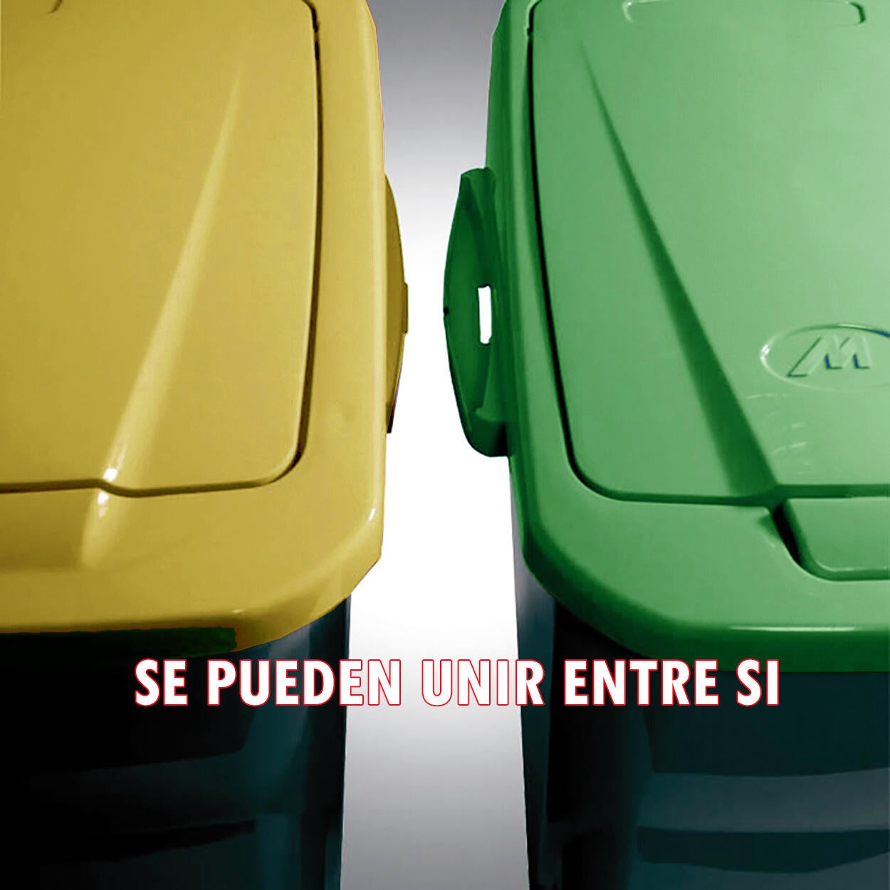 Cubo de la basura Ecobin amarillo de 25 litros - 5