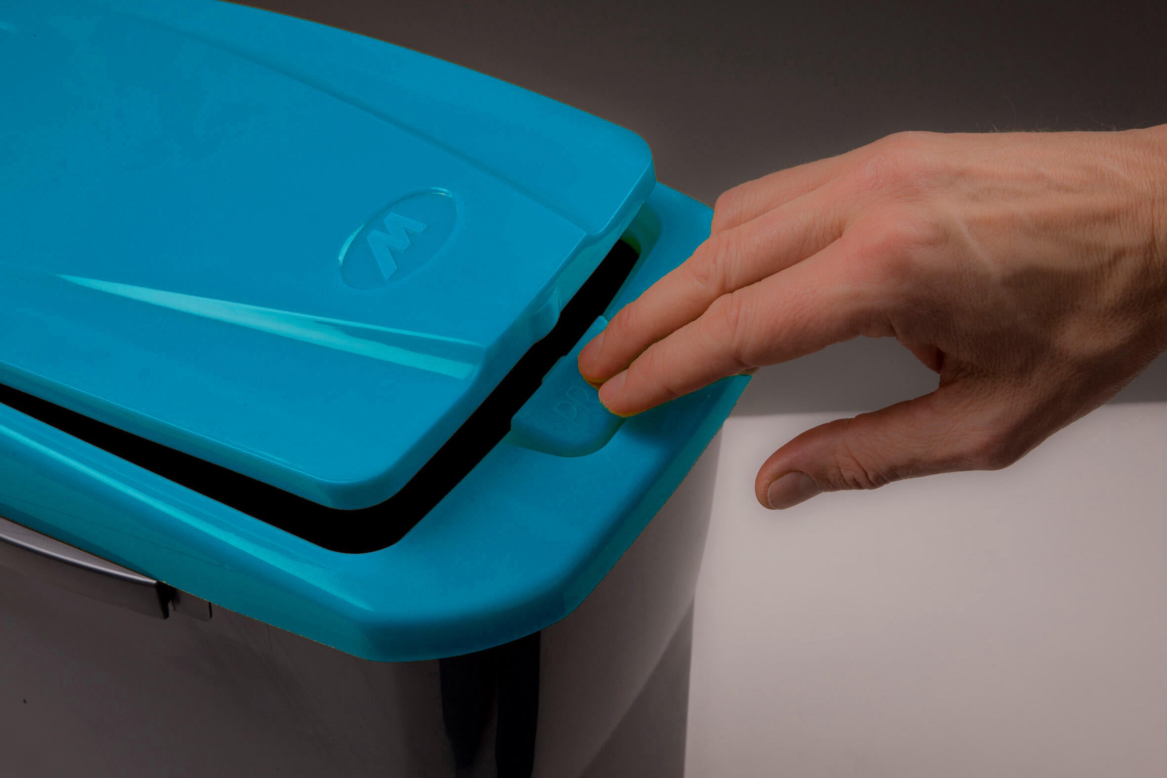 Cubo de la basura Ecobin azul de 25 litros - 3