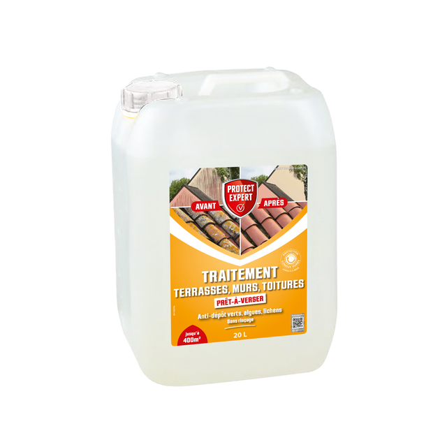 ANTI-ALGUES DÉPÔTS VERTS PRÊT-À-VERSER 20L PROTECT EXPERT