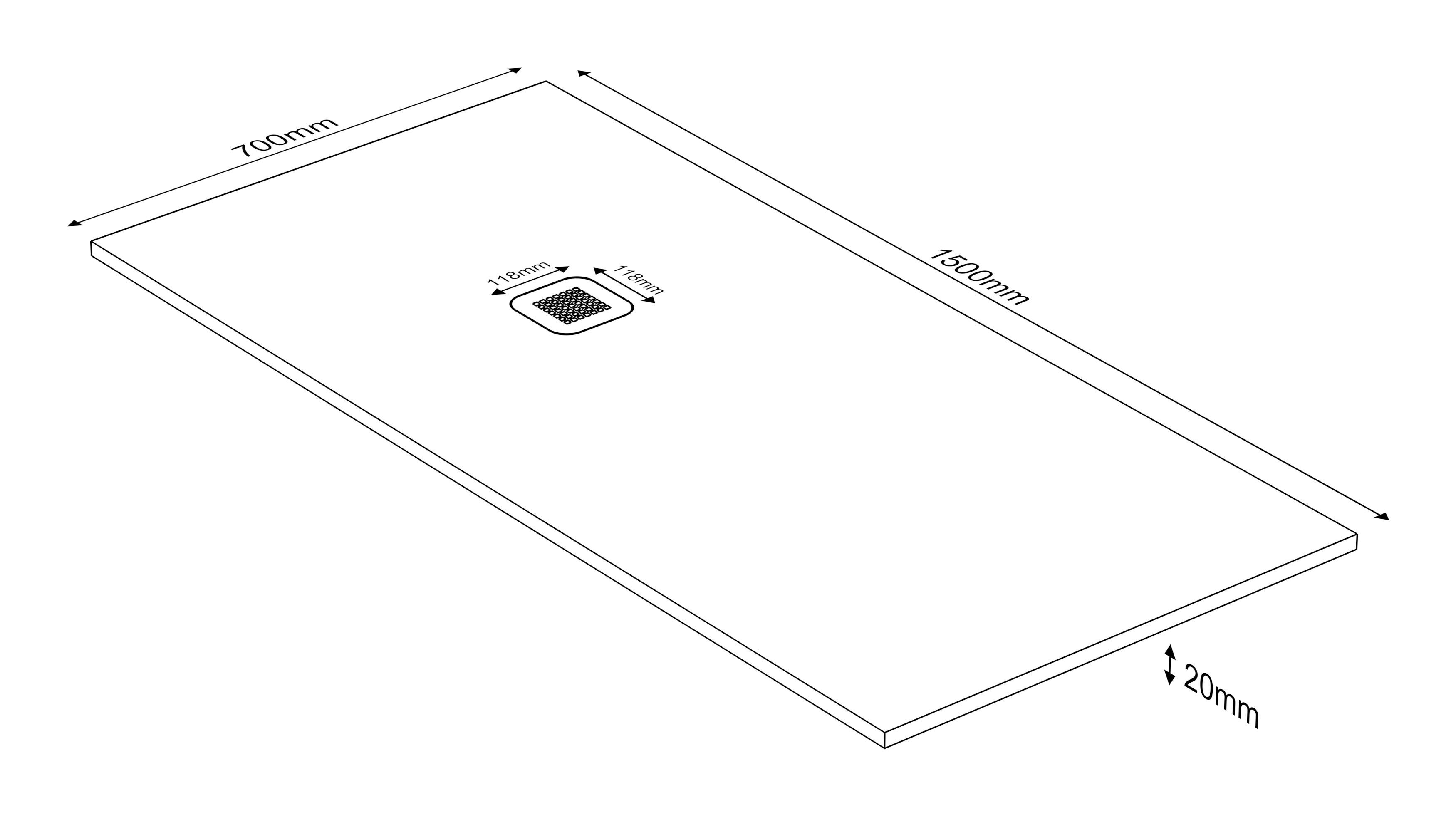 Plato de ducha Pietra 150x70 cm blanco - 6