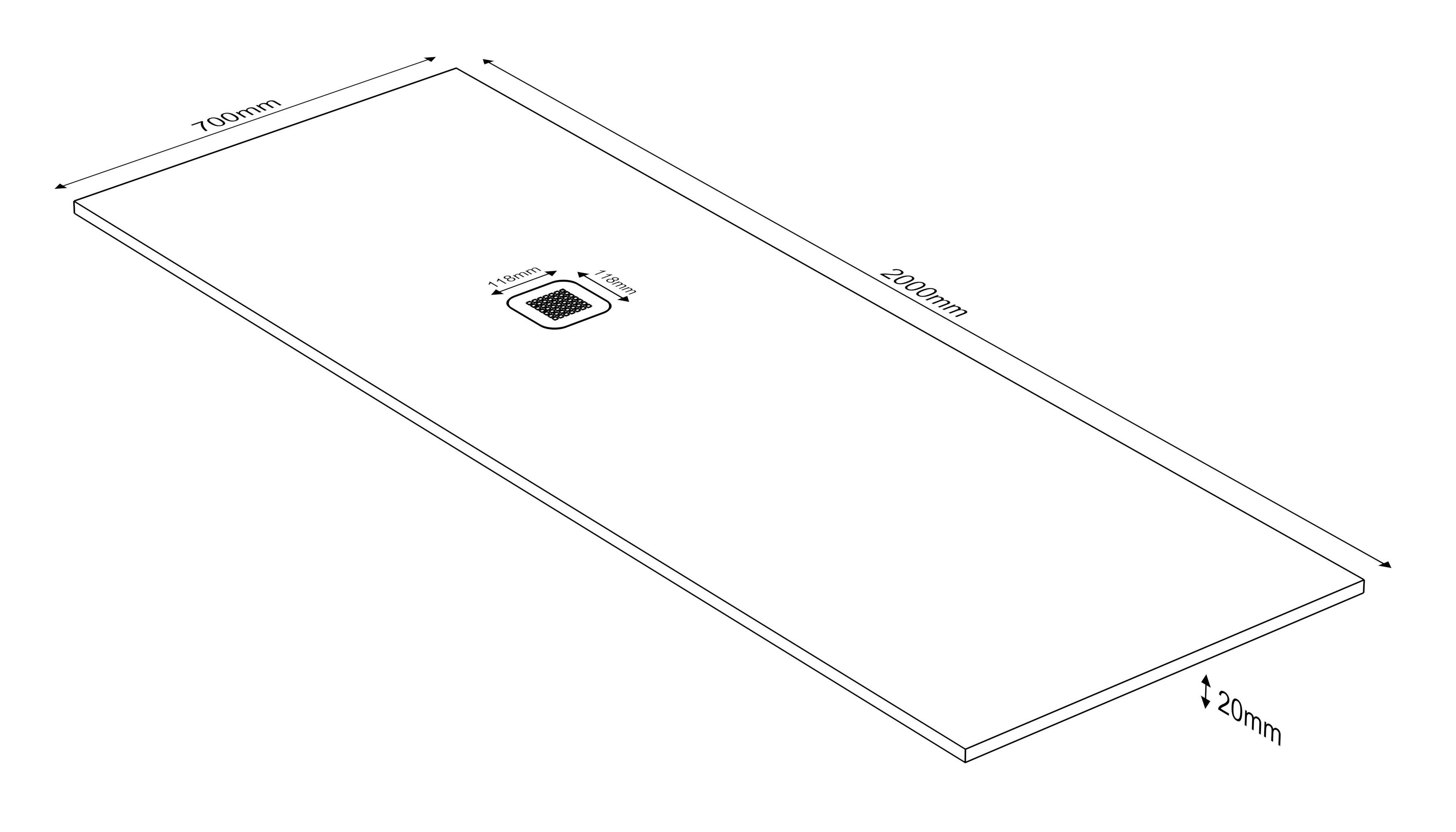 Plato de ducha Pietra 200x70 cm blanco - 6