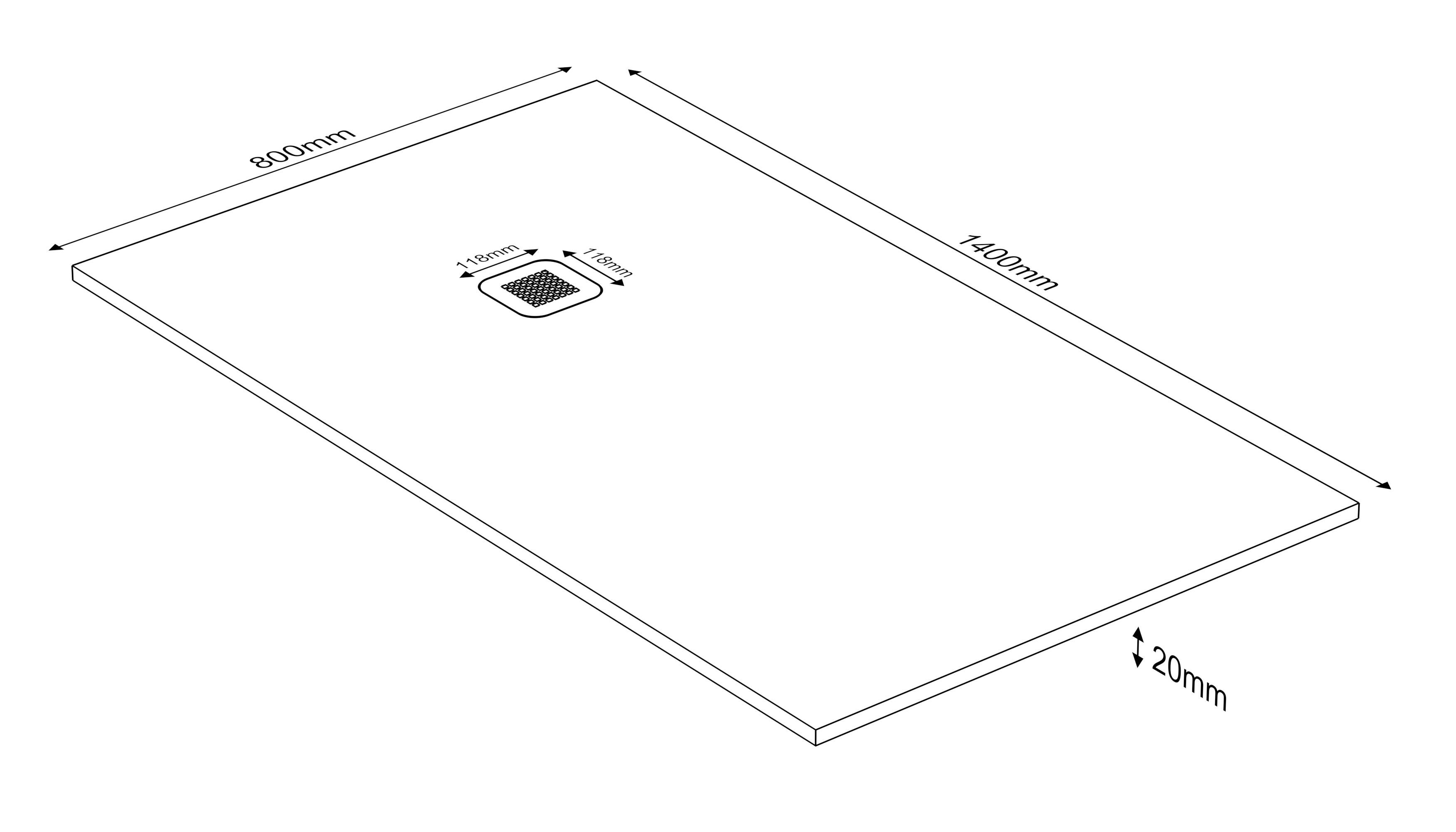 Plato de ducha Pietra 140x80 cm blanco - 6