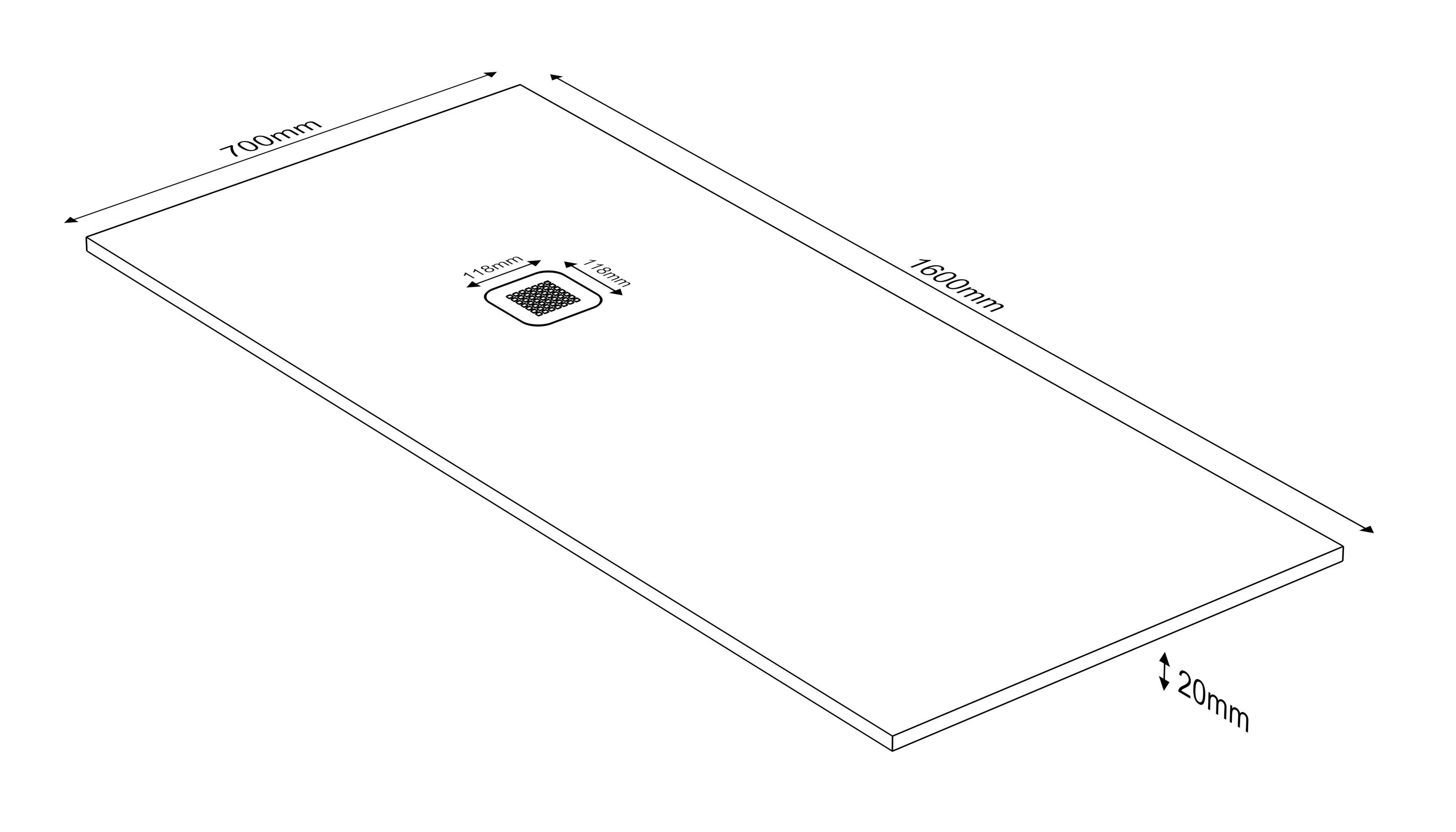 Plato de ducha Pietra 160x70 cm blanco - 6
