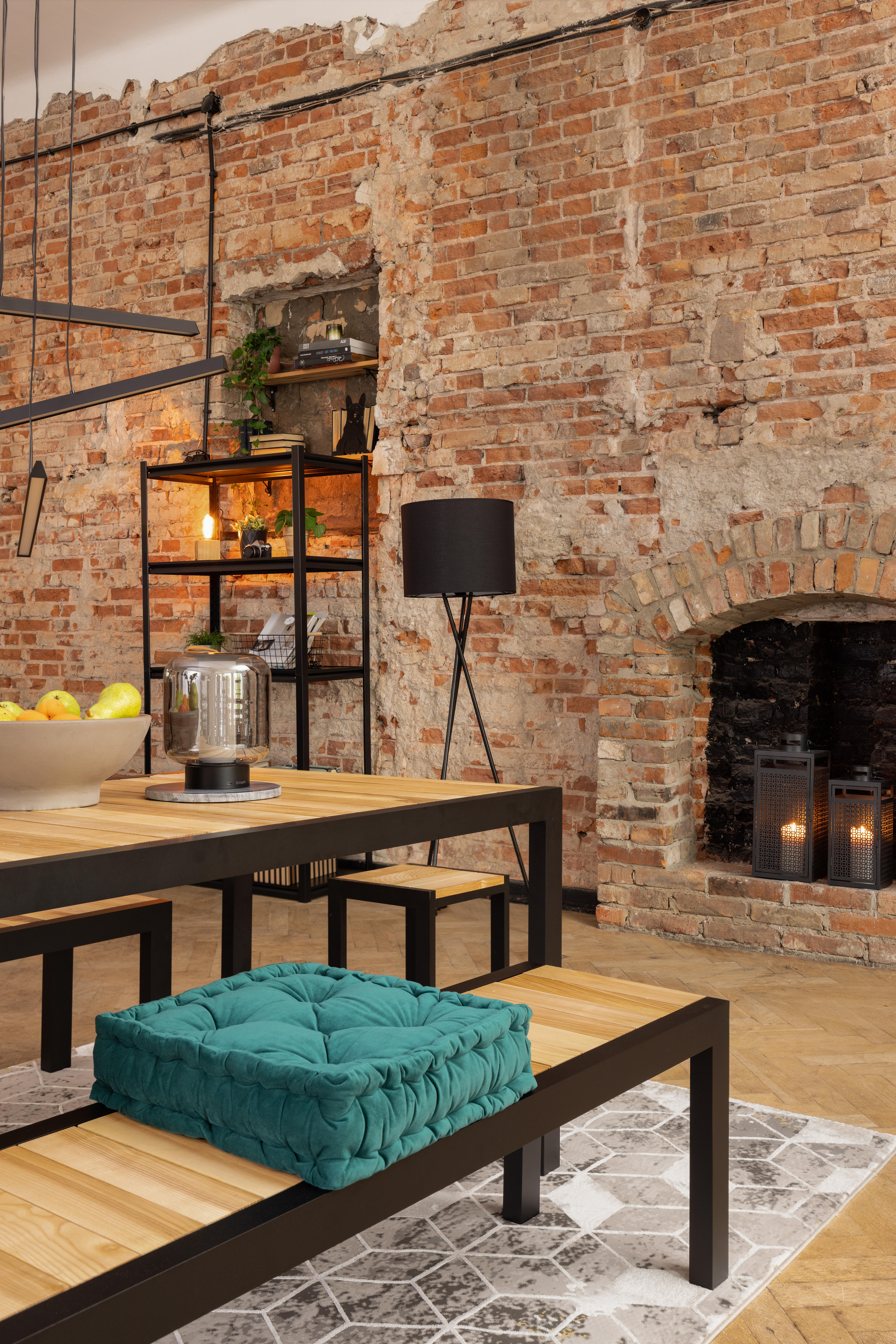 Lampa podłogowa Tekla czarna E27 Goldlux - 5